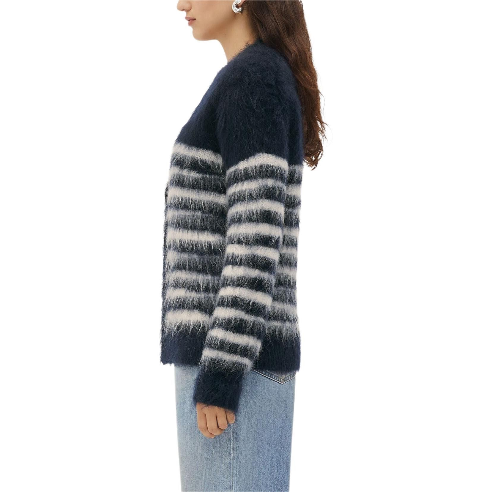 Bottega Veneta Bottega Veneta Striped Mohair Cardigan Size L Size L / US 10 / IT 46 - 10 Thumbnail
