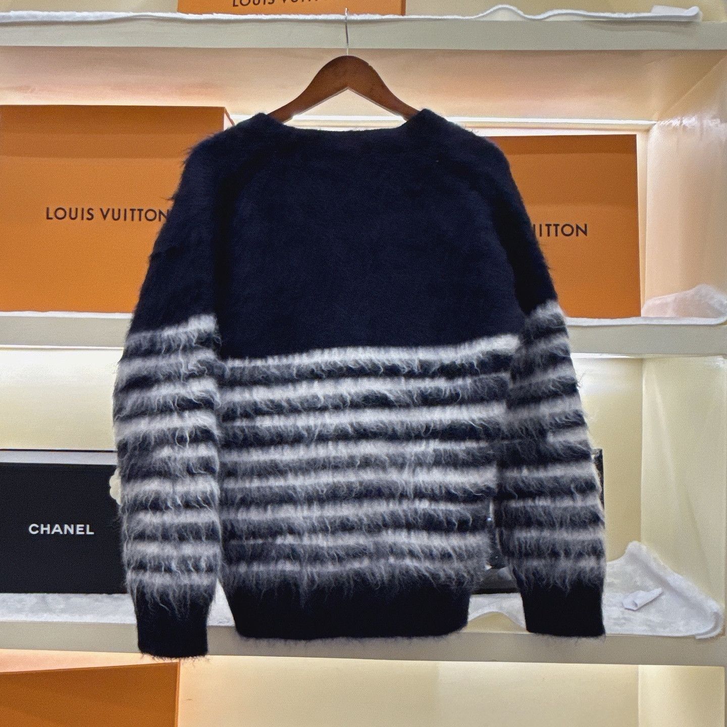 Bottega Veneta Bottega Veneta Striped Mohair Cardigan Size L Size L / US 10 / IT 46 - 2 Thumbnail