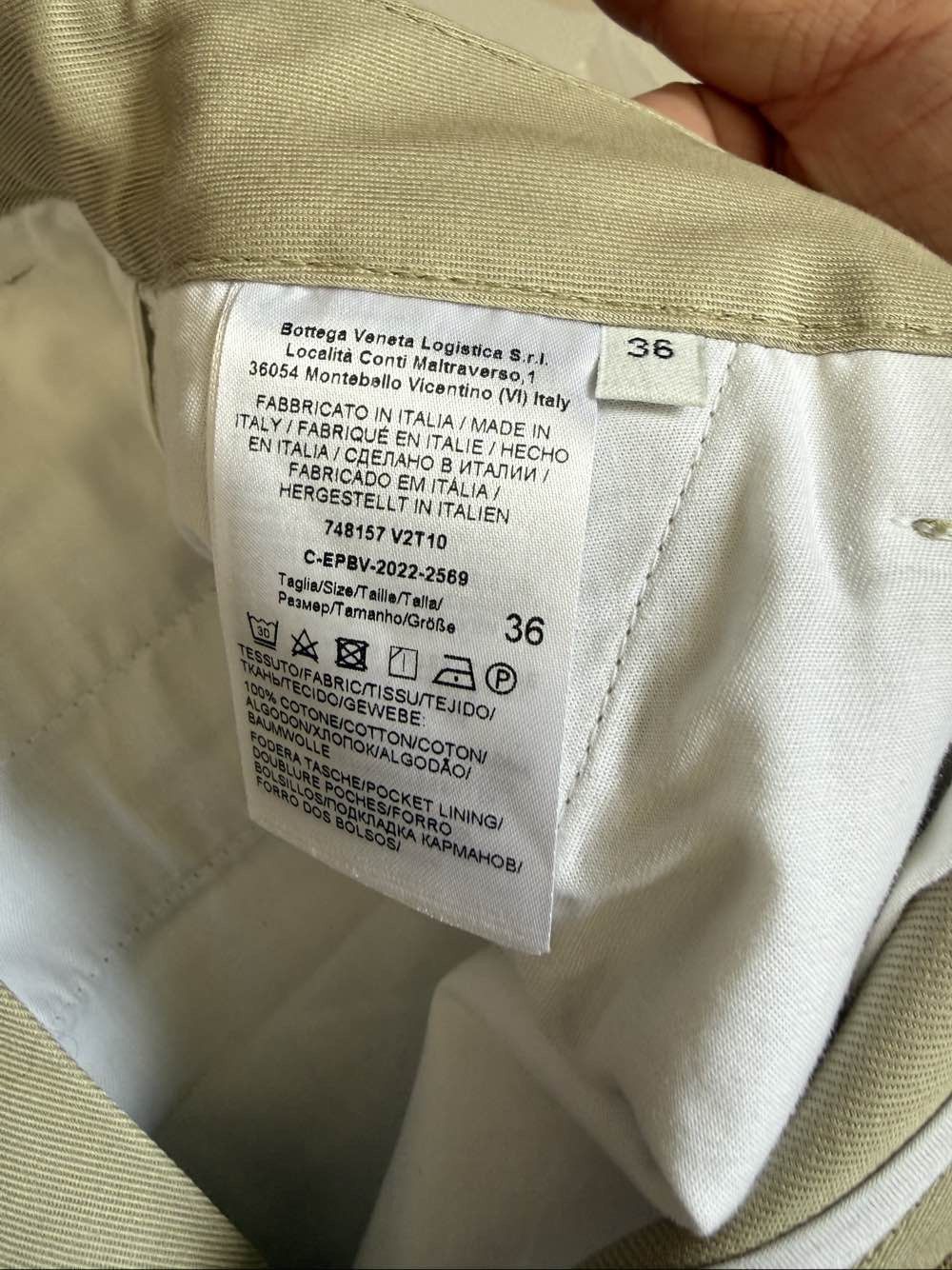 Bottega Veneta Bottega Veneta Triangle Loop Cotton Pants Size 36 Size 25" / US 0 / IT 36 - 4 Thumbnail
