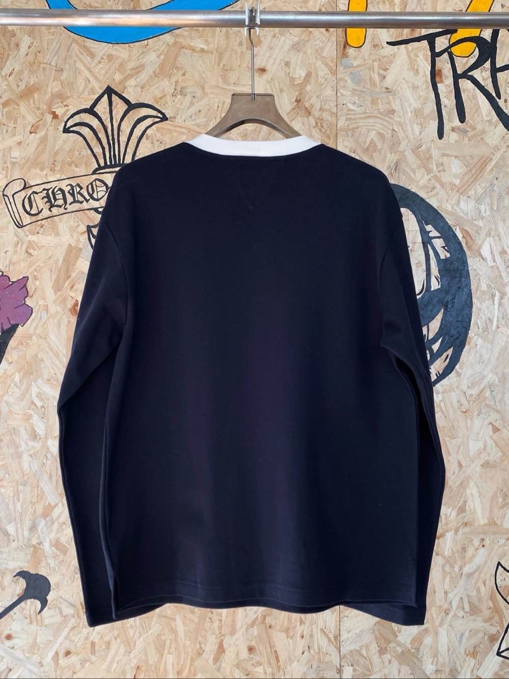Bottega Veneta Bottega Veneta Navy Cotton Long Sleeve T-Shirt Size L Size US L / EU 52-54 / 3 - 2 Thumbnail