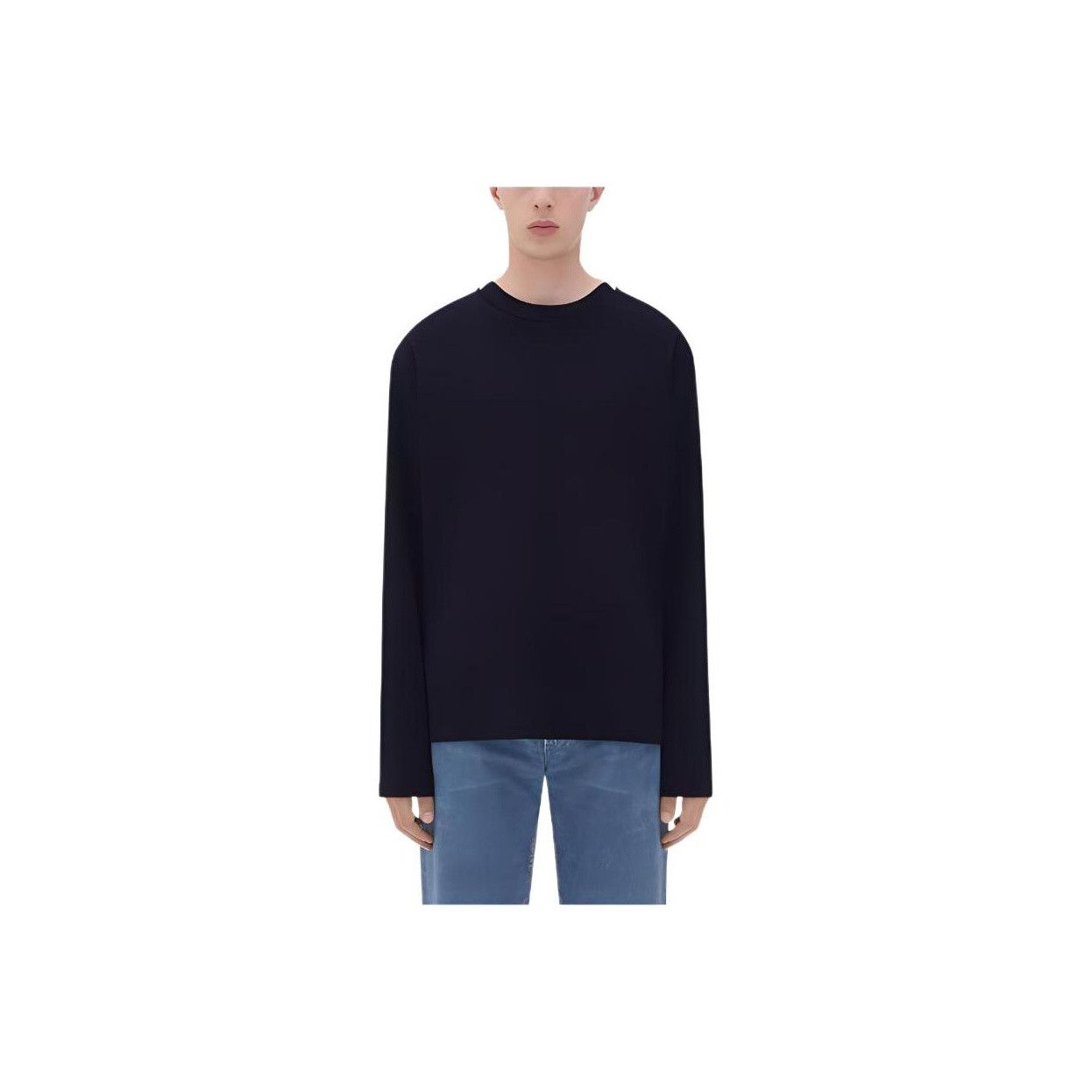 Bottega Veneta Bottega Veneta Navy Cotton Long Sleeve T-Shirt Size L Size US L / EU 52-54 / 3 - 8 Thumbnail