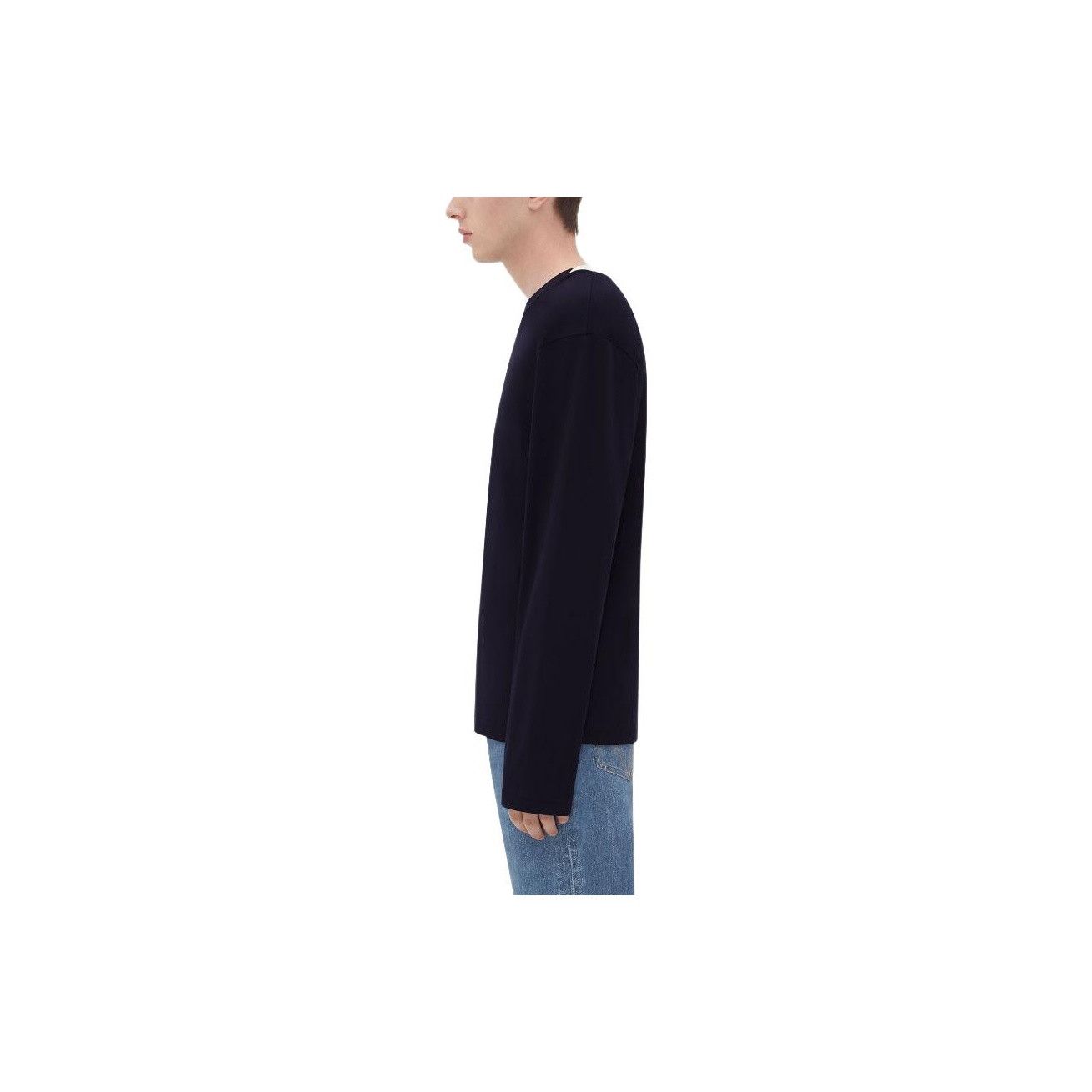 Bottega Veneta Bottega Veneta Navy Cotton Long Sleeve T-Shirt Size L Size US L / EU 52-54 / 3 - 9 Thumbnail