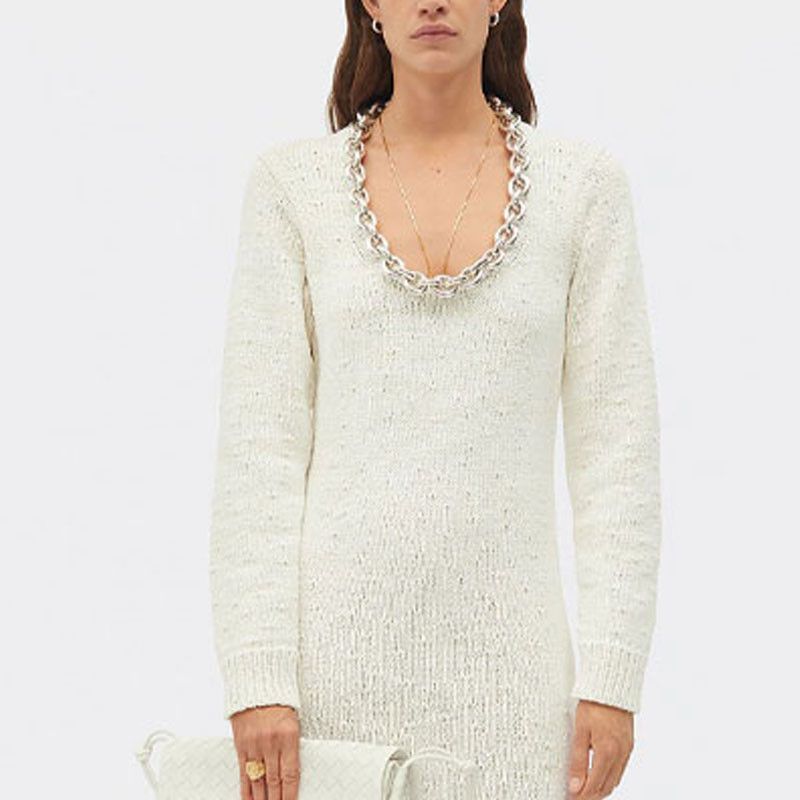 Bottega Veneta Bottega Veneta Chain Knit Midi Dress Size S Size S / US 4 / IT 40 - 12 Thumbnail