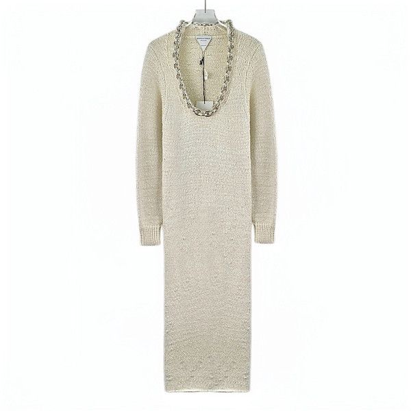 Bottega Veneta Bottega Veneta Chain Knit Midi Dress Size S Size S / US 4 / IT 40 - 8 Thumbnail