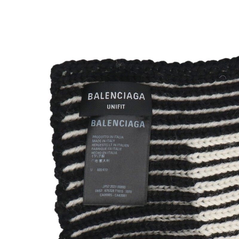 Balenciaga Balenciaga Logo Scarf Black Size ONE SIZE - 3 Thumbnail