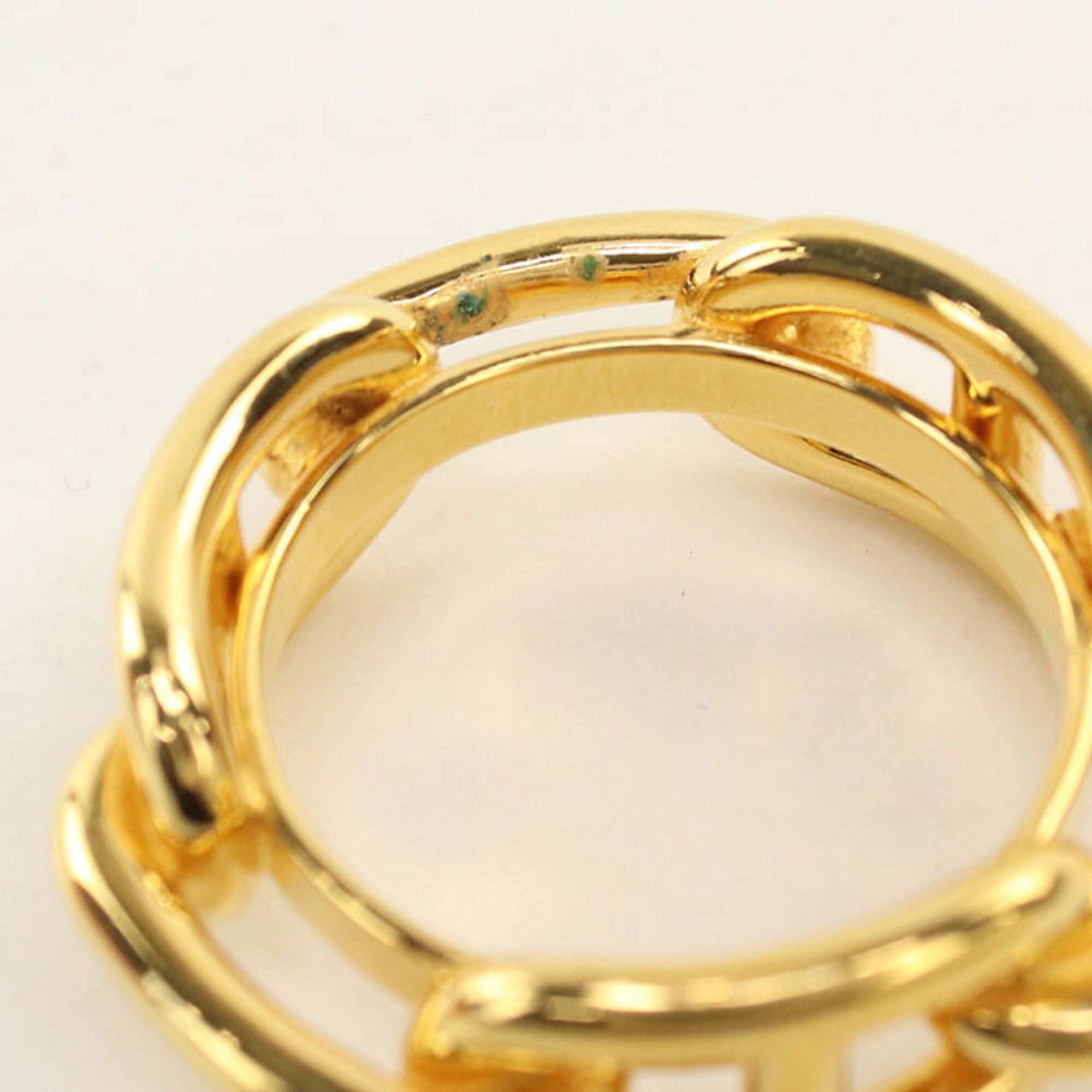 Hermes HERMES scarf ring, size 90, Legato, women's, gold. Size ONE SIZE - 3 Thumbnail