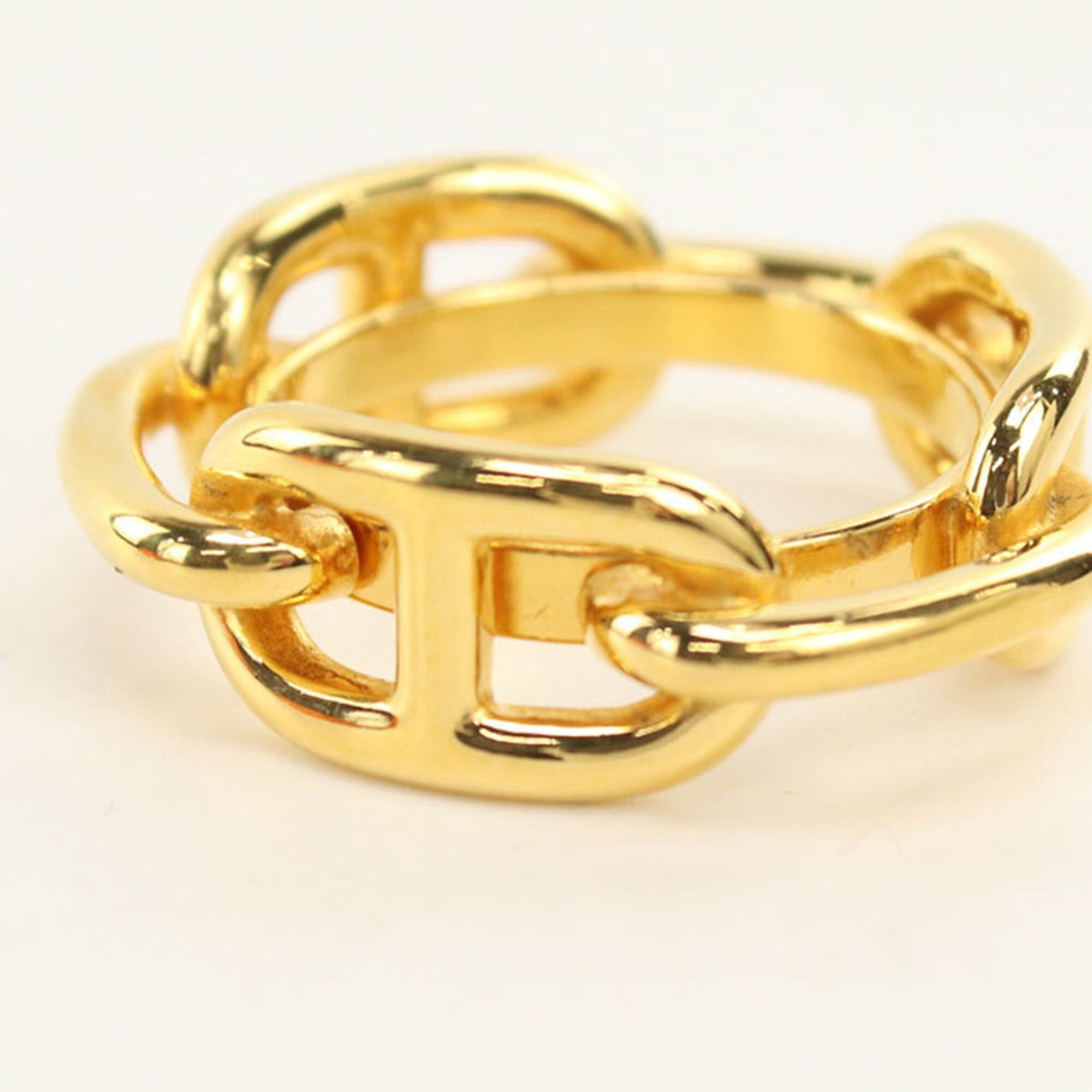 Hermes HERMES scarf ring, size 90, Legato, women's, gold. Size ONE SIZE - 5 Thumbnail