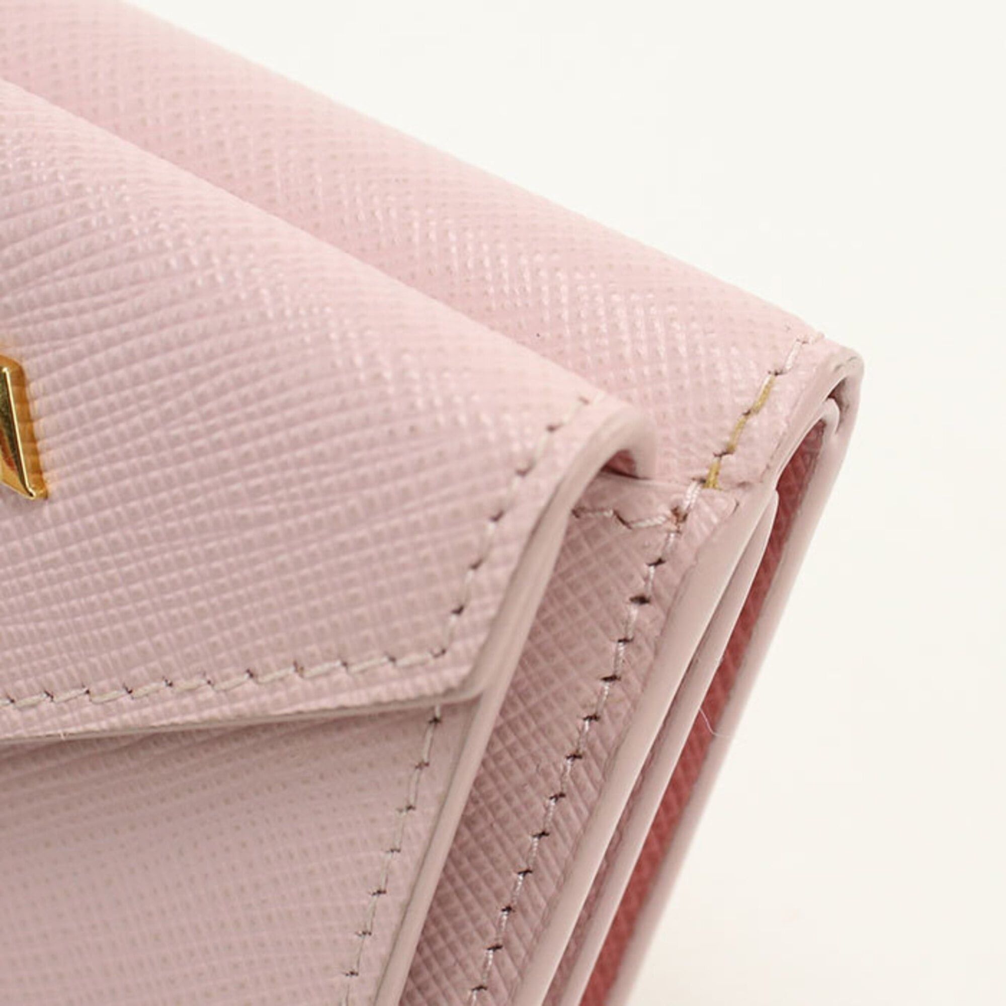 Prada PRADA Tri-fold Wallet 1MH021 Saffiano Leather Women's Pink Size ONE SIZE - 7 Thumbnail