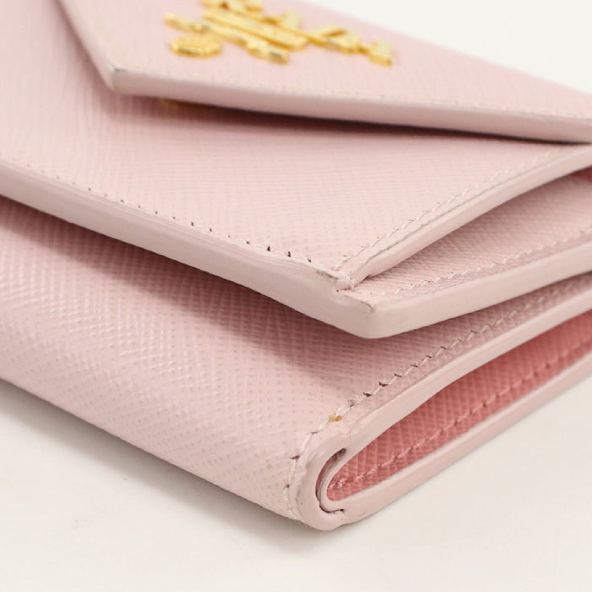 Prada PRADA Tri-fold Wallet 1MH021 Saffiano Leather Women's Pink Size ONE SIZE - 6 Thumbnail