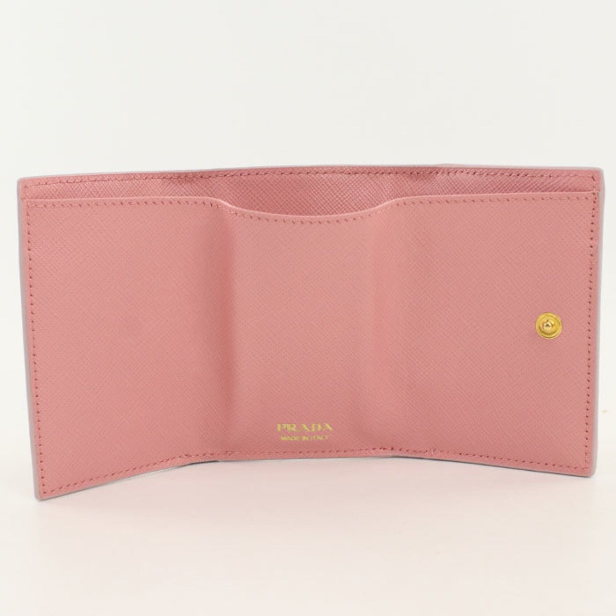 Prada PRADA Tri-fold Wallet 1MH021 Saffiano Leather Women's Pink Size ONE SIZE - 3 Thumbnail