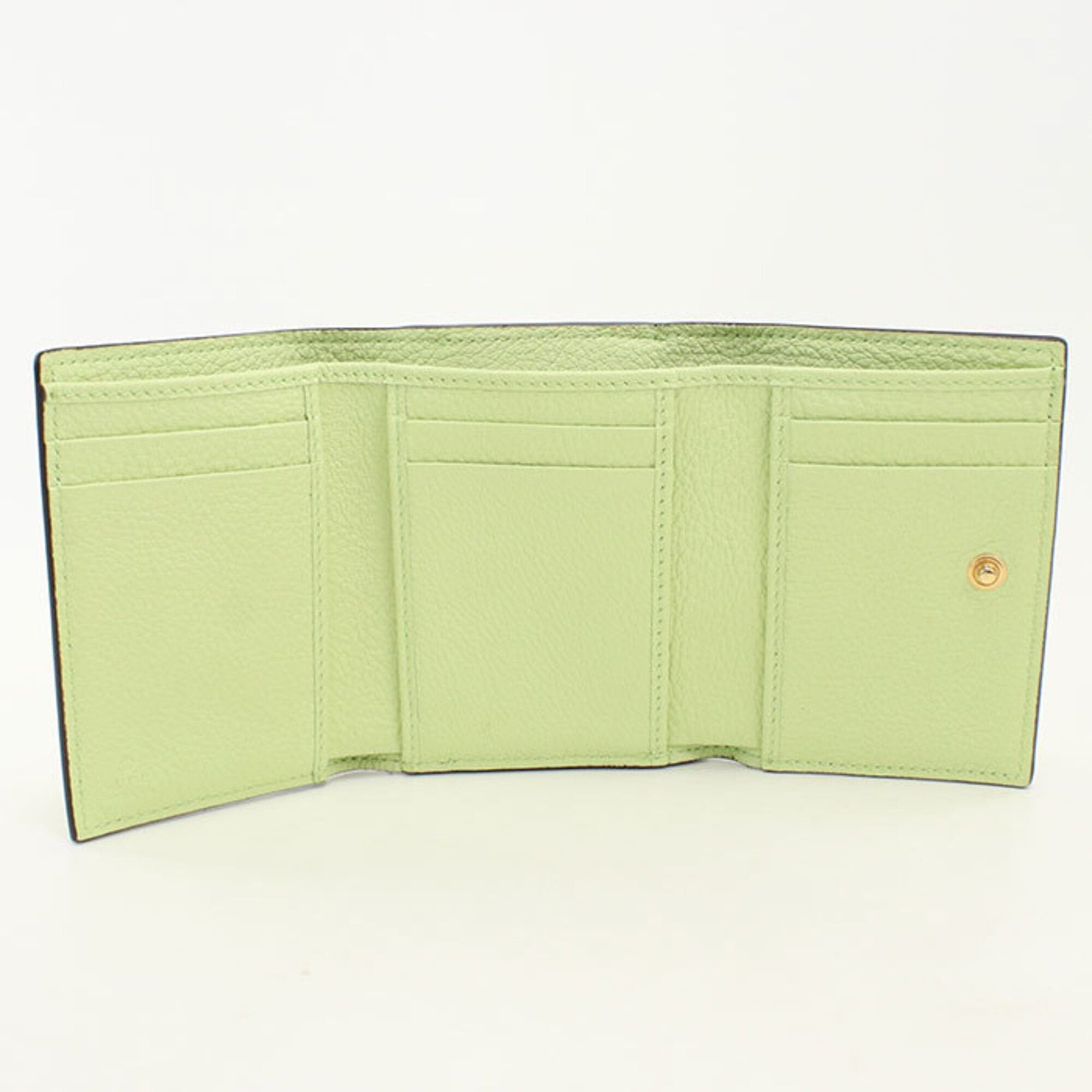 Gucci GUCCI Tri-fold Wallet 731694 Women's Green Size ONE SIZE - 3 Thumbnail