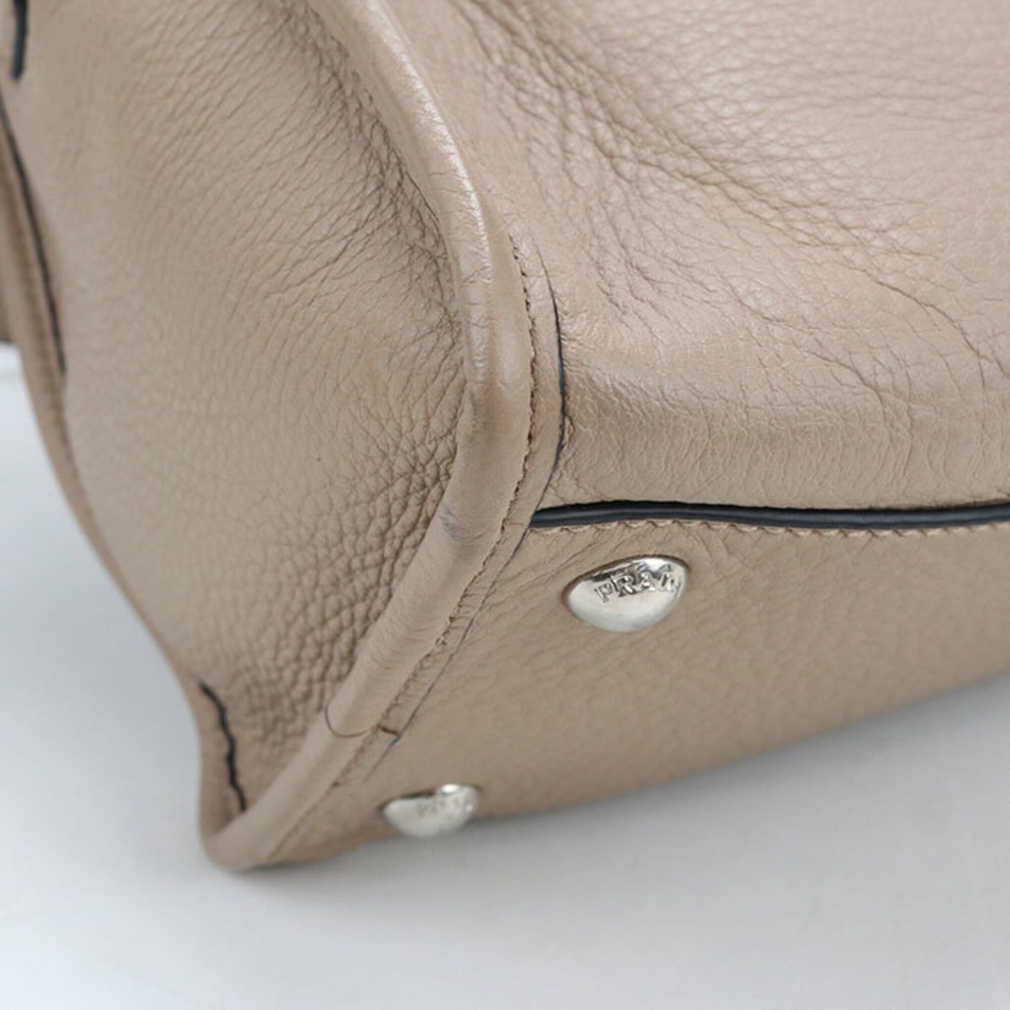 Prada Prada handbag 1BB022 2-way women's beige Size ONE SIZE - 4 Thumbnail
