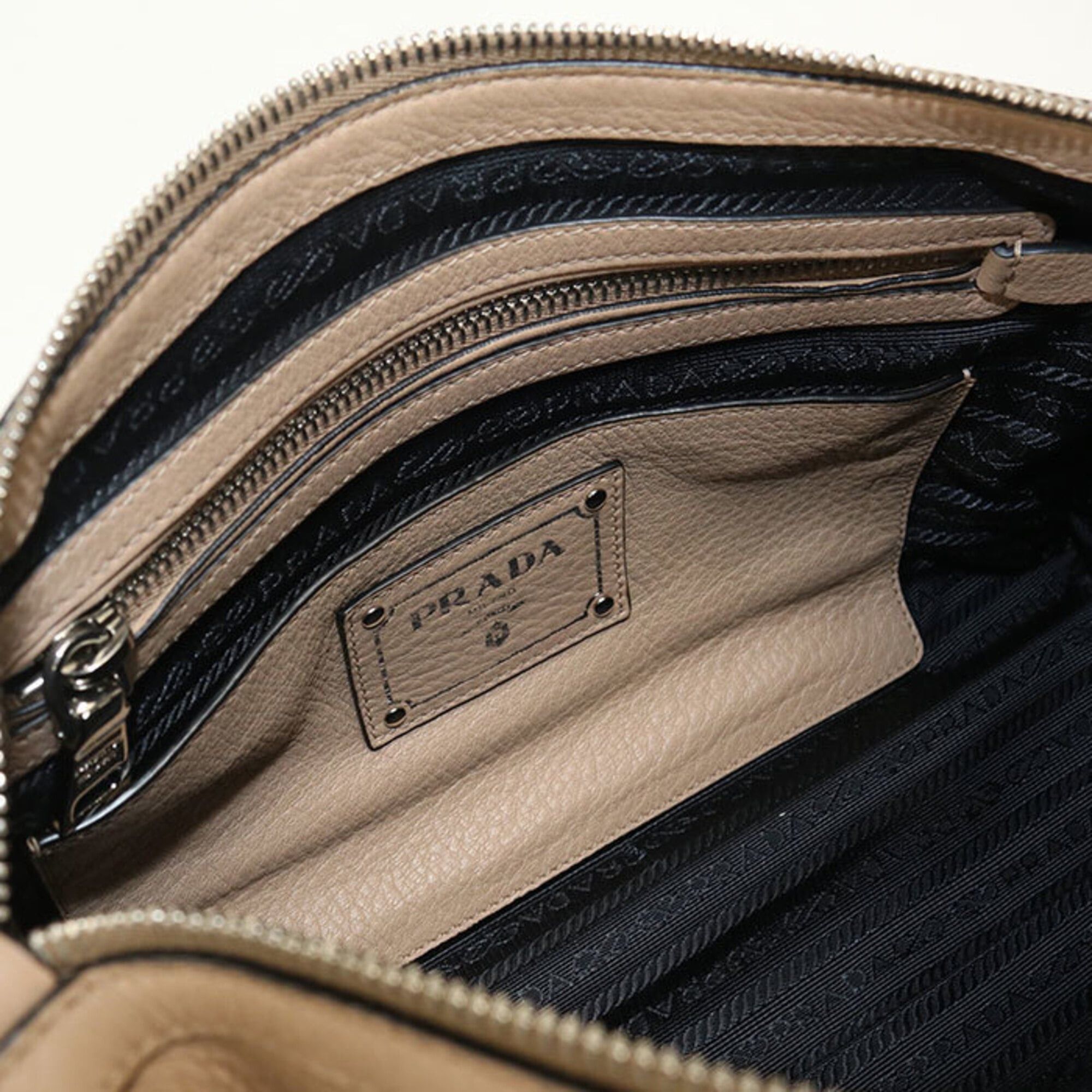 Prada Prada handbag 1BB022 2-way women's beige Size ONE SIZE - 7 Thumbnail