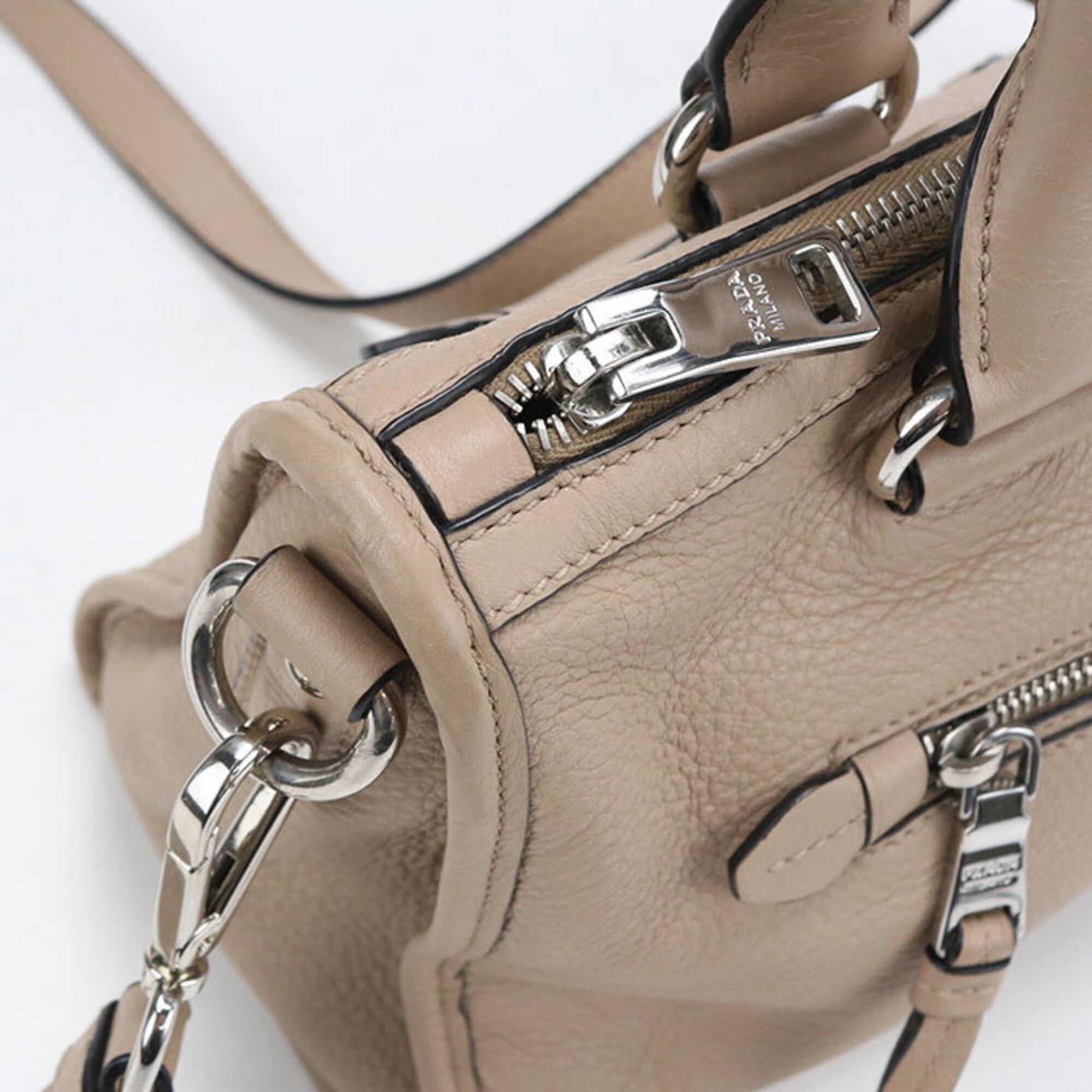Prada Prada handbag 1BB022 2-way women's beige Size ONE SIZE - 5 Thumbnail