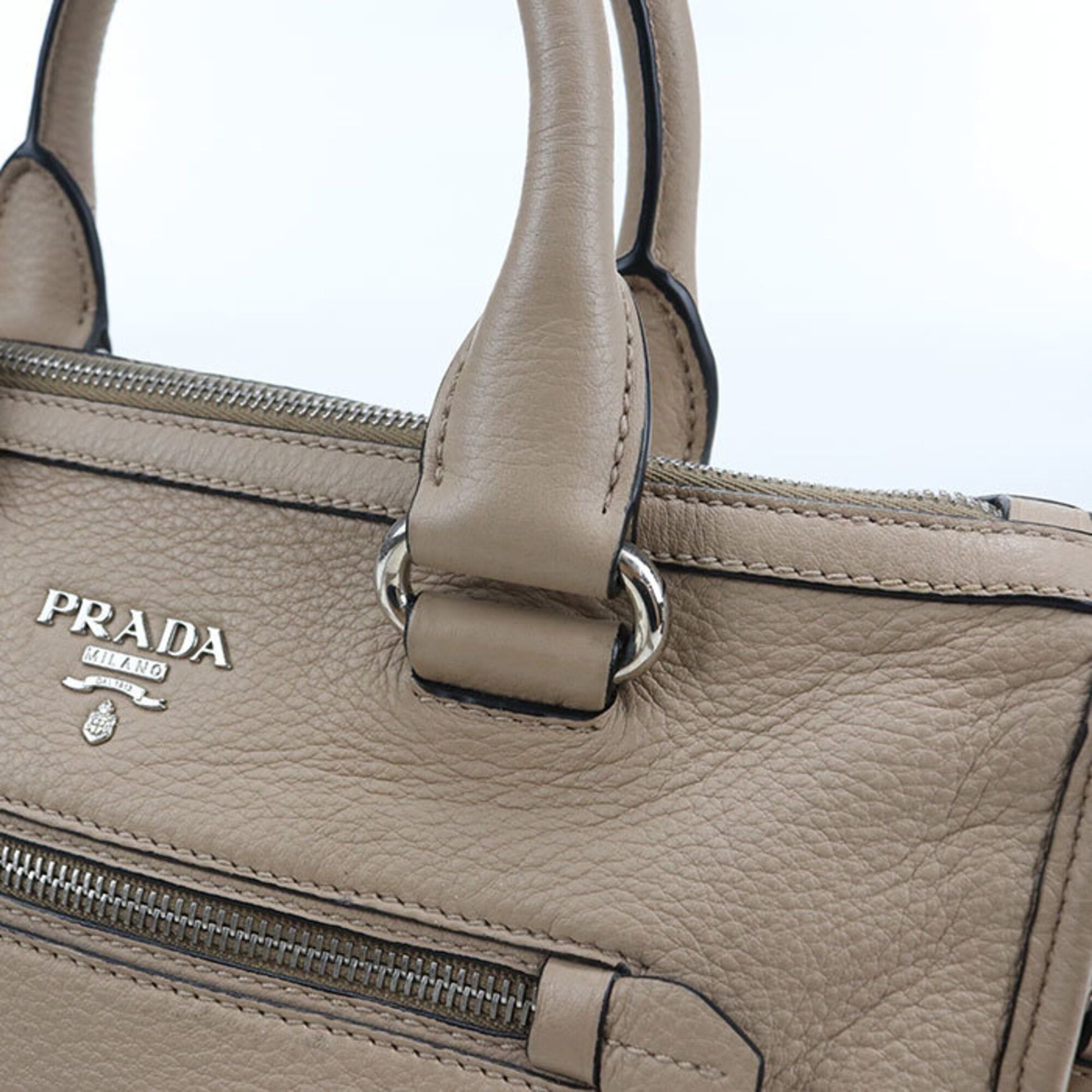 Prada Prada handbag 1BB022 2-way women's beige Size ONE SIZE - 6 Thumbnail