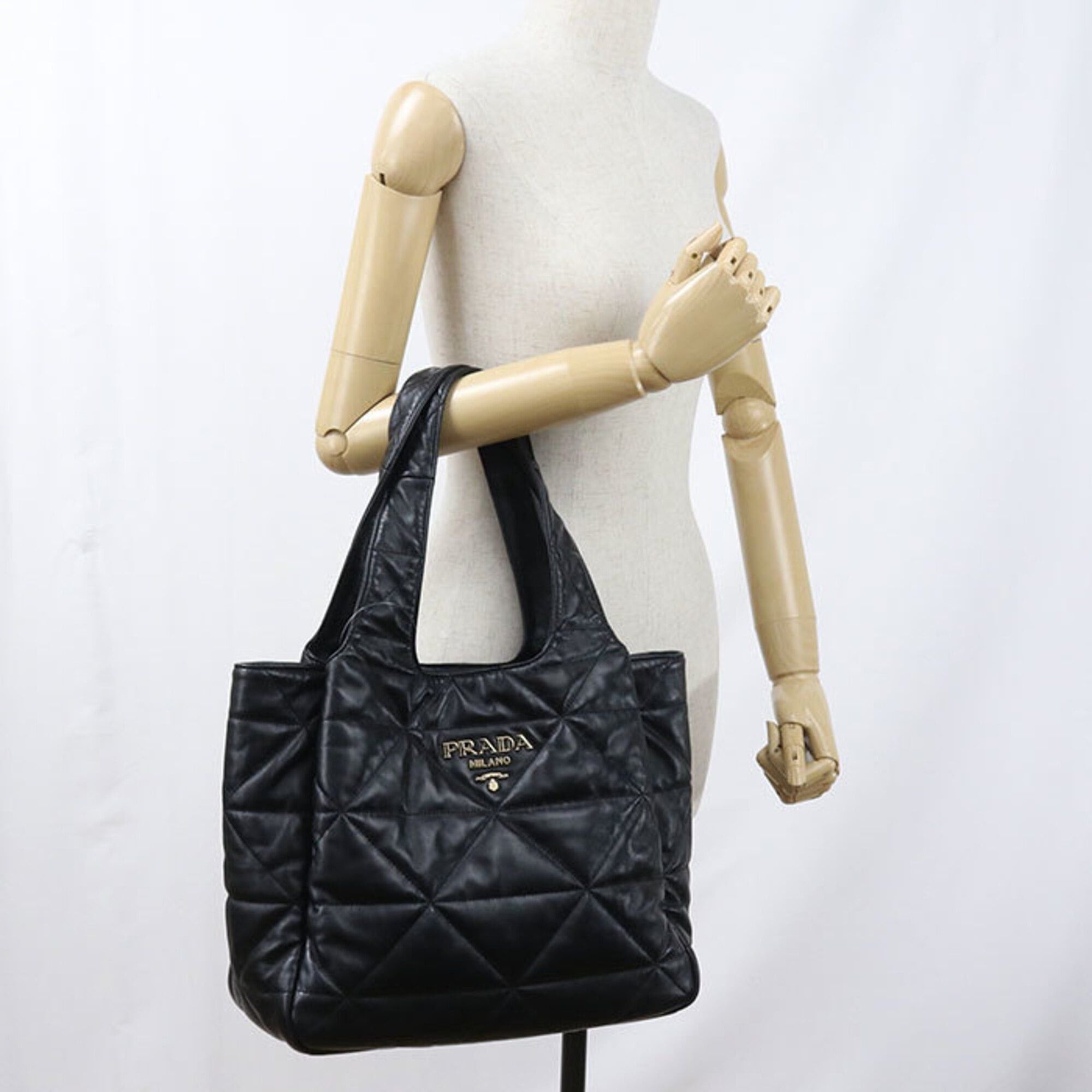 Prada Prada Tote Bag 1BG450 Women's Black Size ONE SIZE - 8 Thumbnail