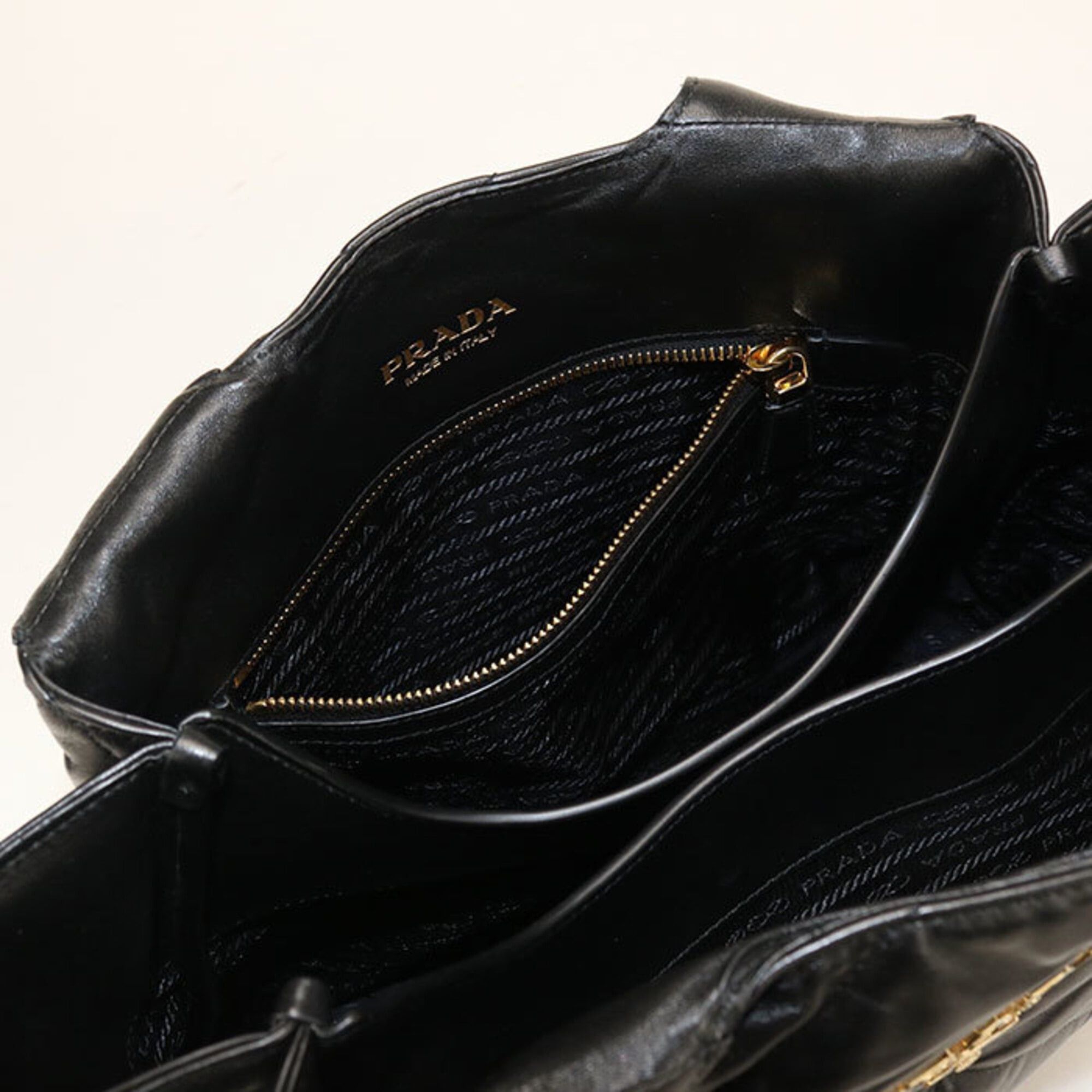 Prada Prada Tote Bag 1BG450 Women's Black Size ONE SIZE - 6 Thumbnail