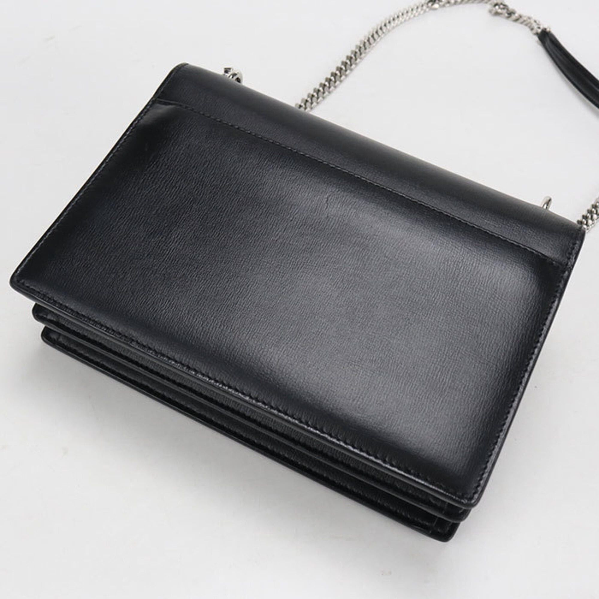 Saint Laurent Paris Saint Laurent Shoulder Bag 442906 Sunset Medium YSL Monogram Women's Black Size ONE SIZE - 2 Thumbnail