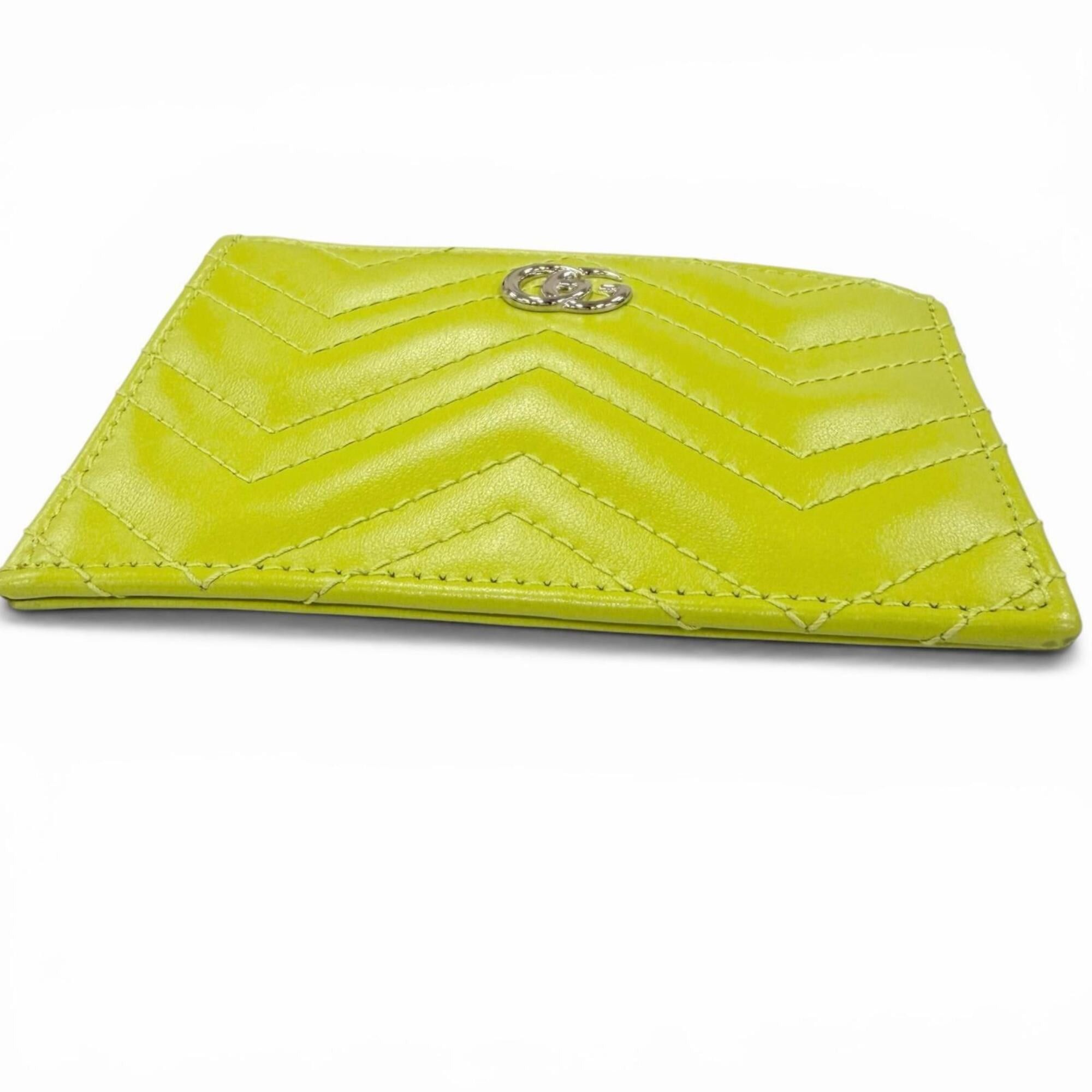 Gucci GUCCI 837747 GG Marmont Double G Leather Key Case Ring Wallet/Coin Purse Light Green Made in Italy Women's Comes with Box and Dust Bag Size ONE SIZE - 5 Thumbnail