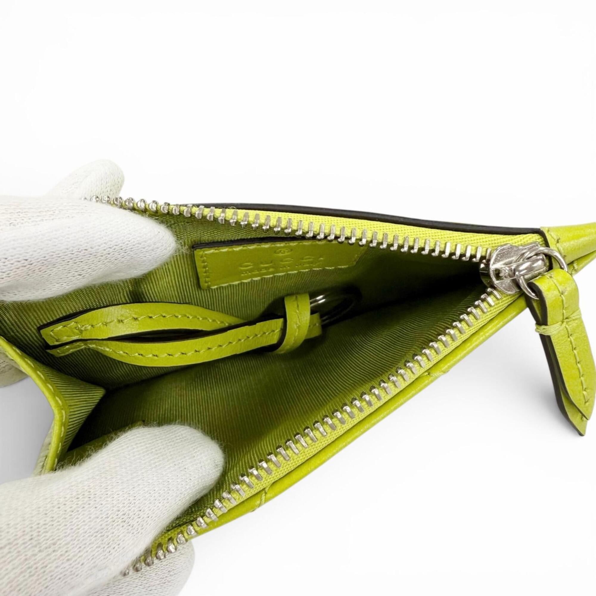 Gucci GUCCI 837747 GG Marmont Double G Leather Key Case Ring Wallet/Coin Purse Light Green Made in Italy Women's Comes with Box and Dust Bag Size ONE SIZE - 6 Thumbnail