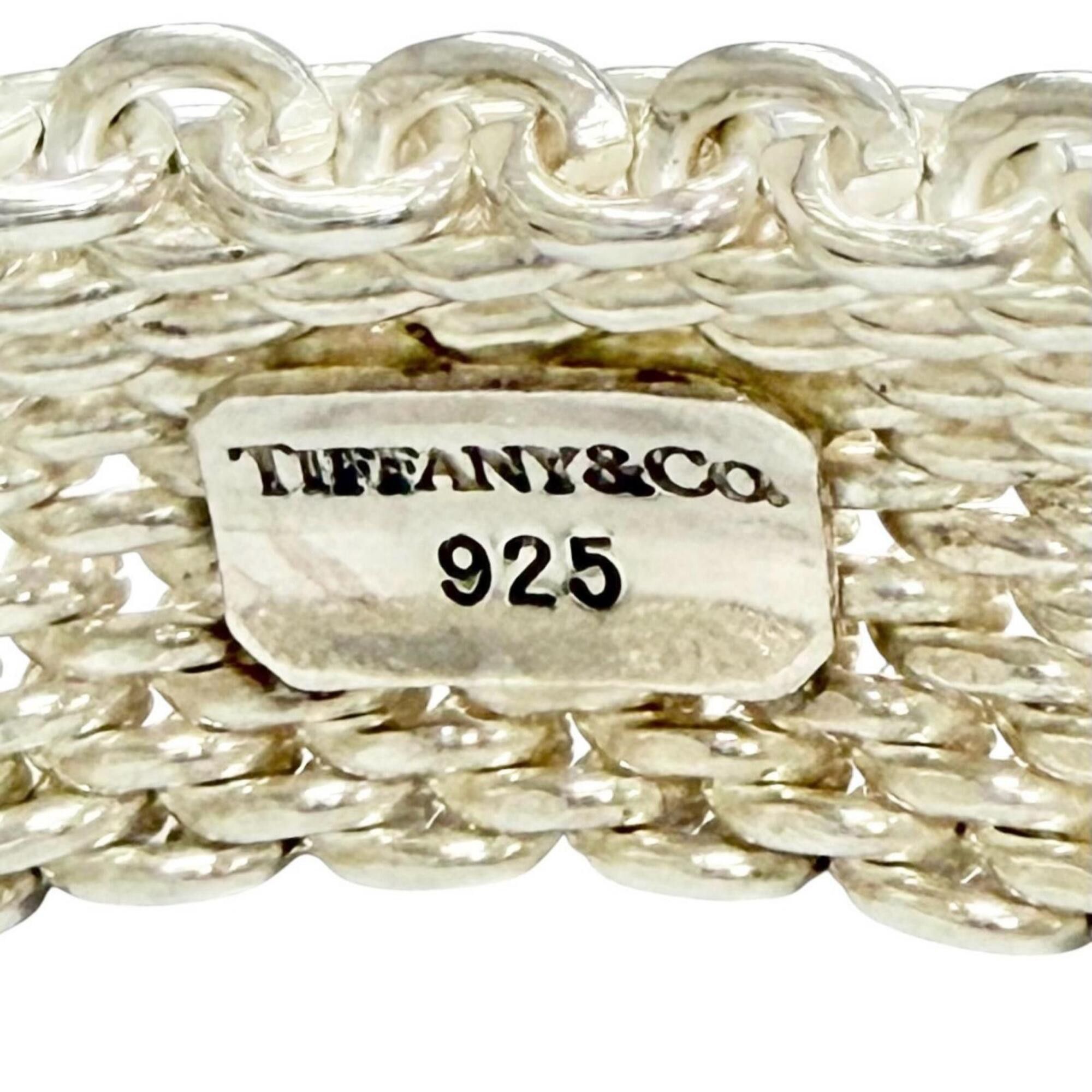 Tiffany & Co. TIFFANY&Co. Tiffany Somerset 925 Mesh Bangle Bracelet, Silver, Weight 58.6g, Women's, Highly Recommended ◎ Size ONE SIZE - 4 Thumbnail