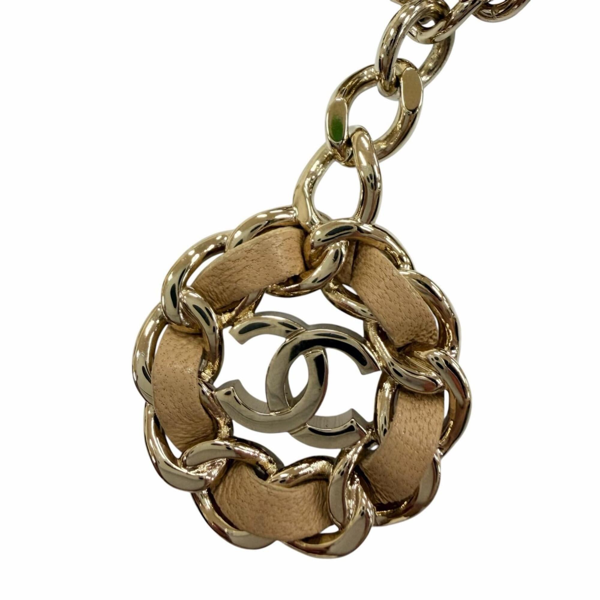 Chanel CHANEL AP0711 Lambskin Coco Mark Matelassé Card Case with Chain Shoulder Strap, Beige, Gold Hardware, Made in Italy, Women's, Box and Dust Bag. Size ONE SIZE - 6 Thumbnail