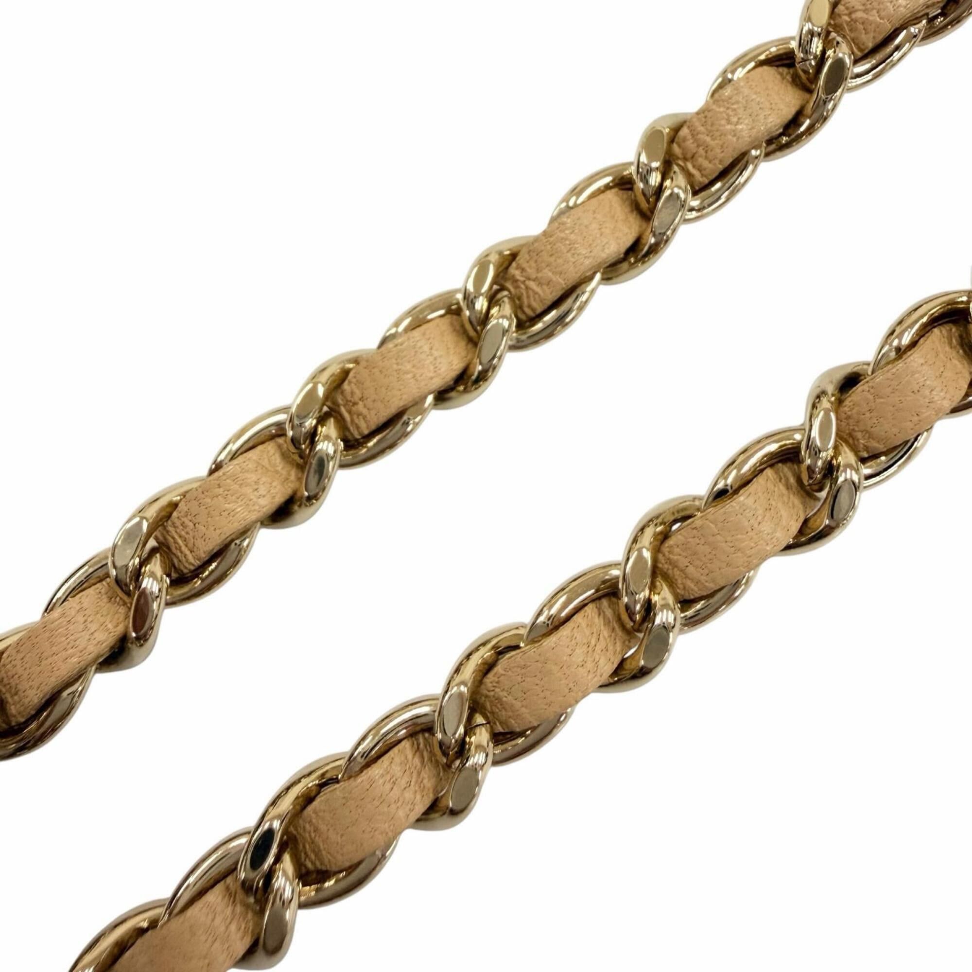 Chanel CHANEL AP0711 Lambskin Coco Mark Matelassé Card Case with Chain Shoulder Strap, Beige, Gold Hardware, Made in Italy, Women's, Box and Dust Bag. Size ONE SIZE - 7 Thumbnail