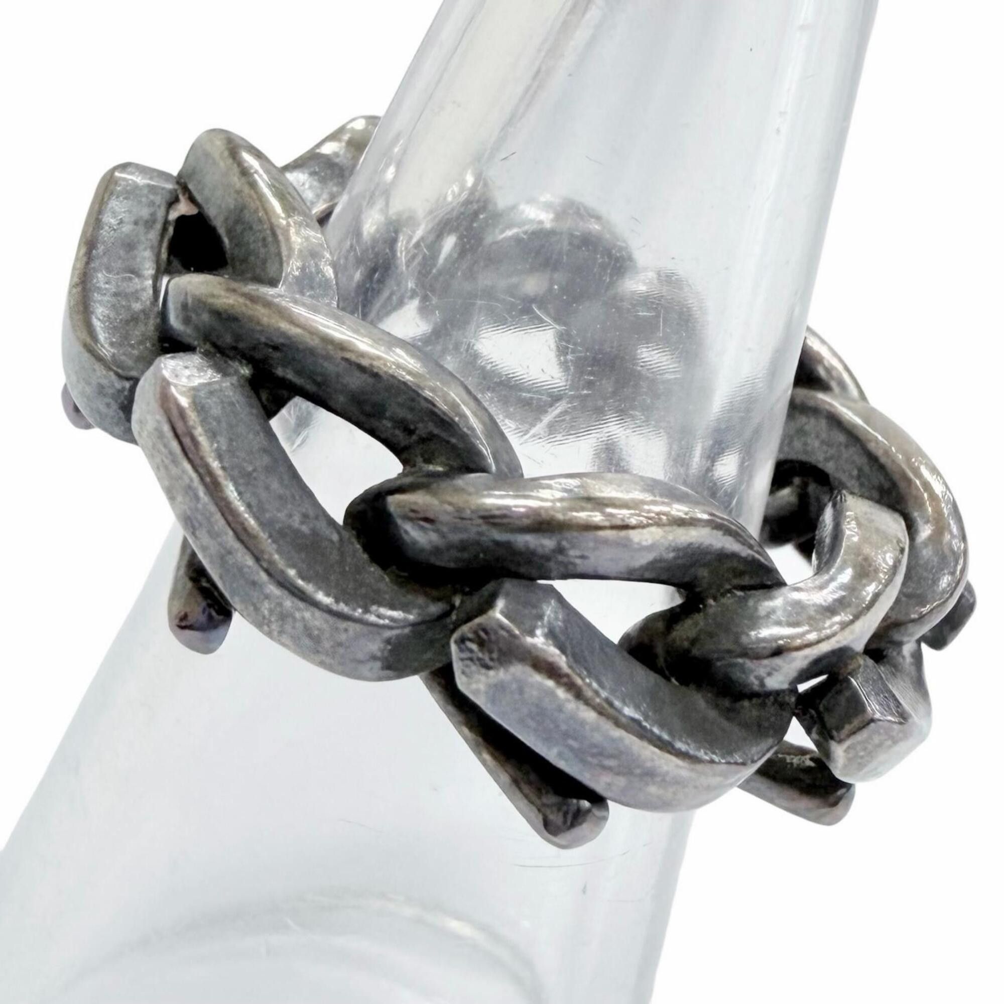 Tiffany & Co. TIFFANY&Co. Tiffany Forge Link Ring, AG925 sterling silver, antique finish, current model, 50 weight 12.08g, women's ring, highly recommended! Size ONE SIZE - 2 Thumbnail