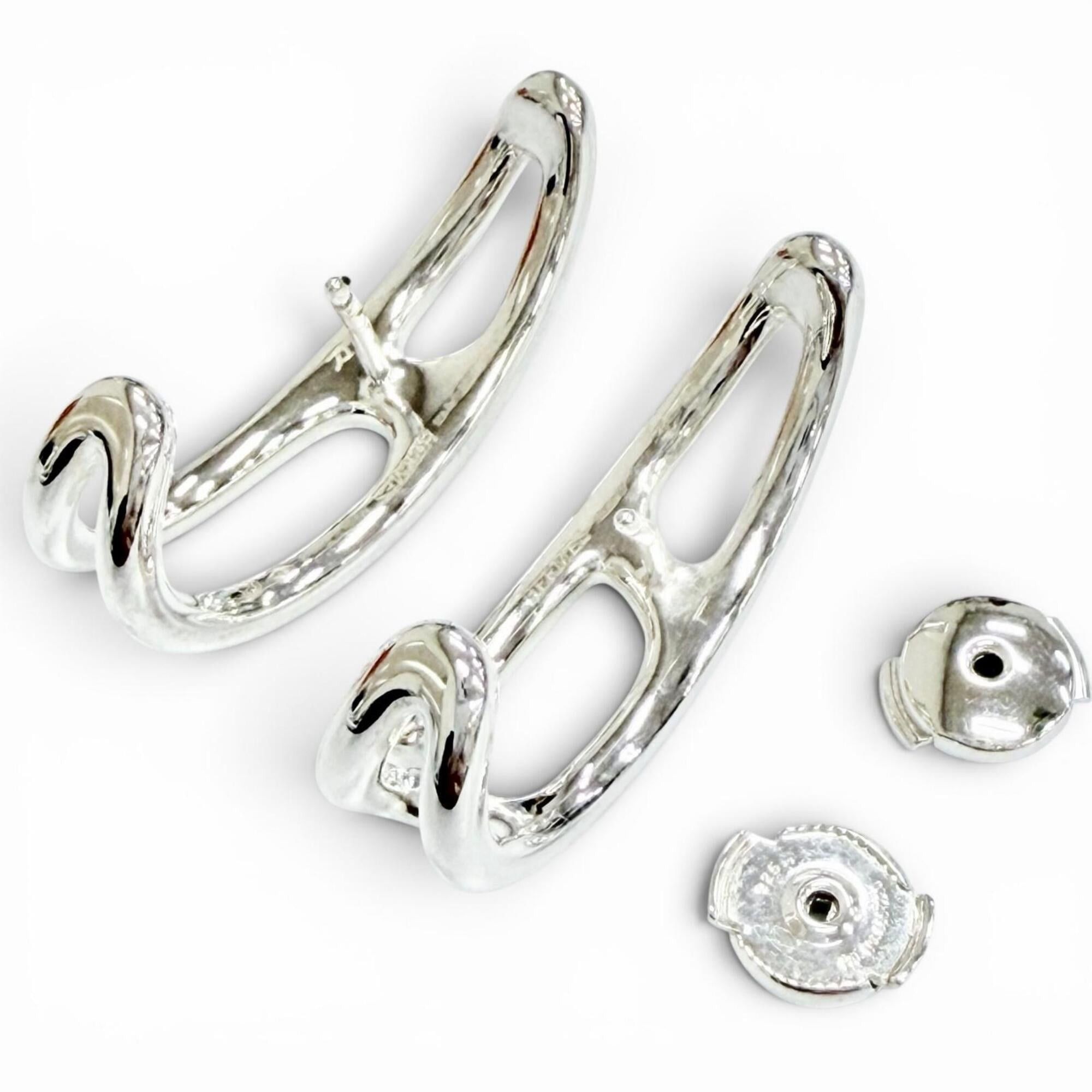 Hermes HERMES Chaine d'Ancre Punk Earrings, Pair, 925 Sterling Silver, Made in France, Weight 10.27g, Women's, Comes with Box, Highly Recommended! Size ONE SIZE - 5 Thumbnail