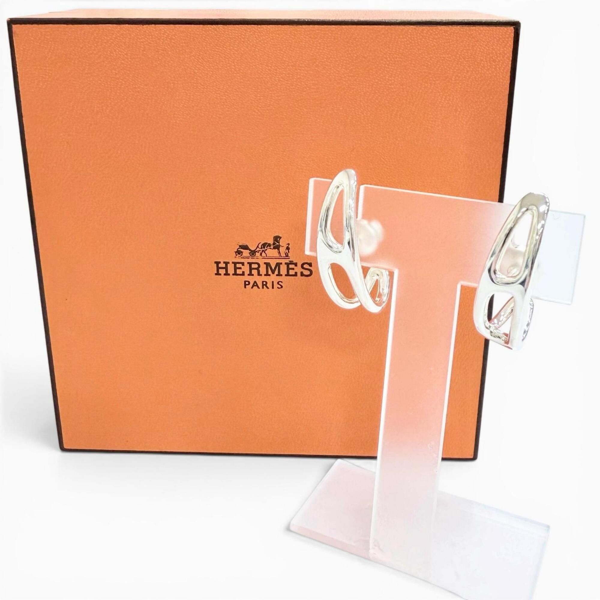 Hermes HERMES Chaine d'Ancre Punk Earrings, Pair, 925 Sterling Silver, Made in France, Weight 10.27g, Women's, Comes with Box, Highly Recommended! Size ONE SIZE - 2 Thumbnail