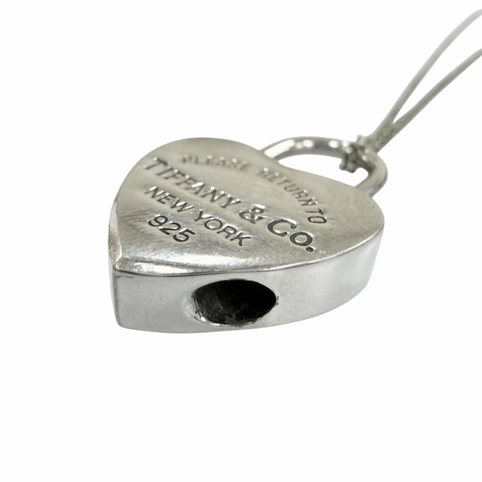 Tiffany & Co. TIFFANY&Co. Tiffany & Co. Return to Heart Lock Necklace, 925 Sterling Silver Pendant, Weight 13.0g, Women's. Size ONE SIZE - 4 Thumbnail