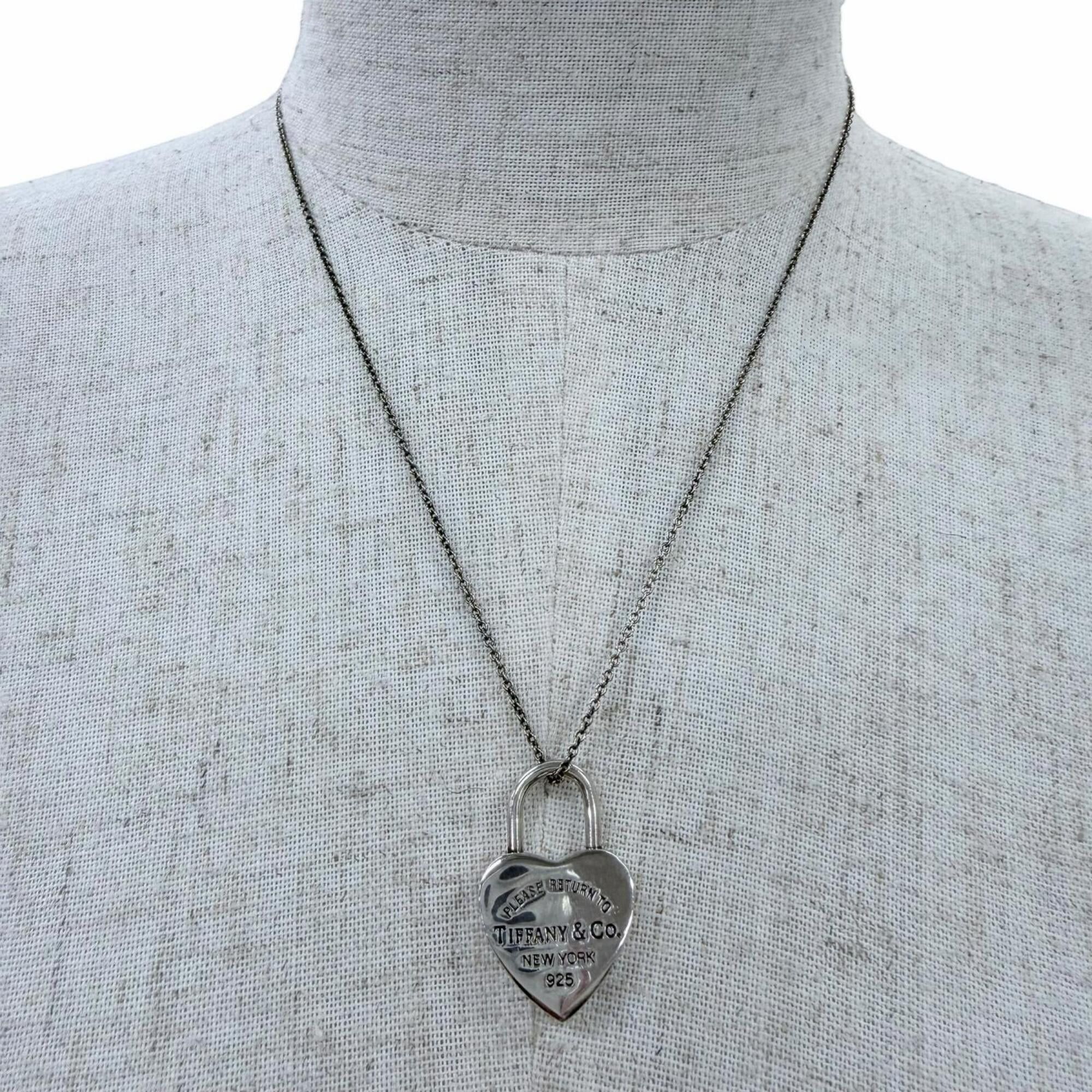 Tiffany & Co. TIFFANY&Co. Tiffany & Co. Return to Heart Lock Necklace, 925 Sterling Silver Pendant, Weight 13.0g, Women's. Size ONE SIZE - 3 Thumbnail