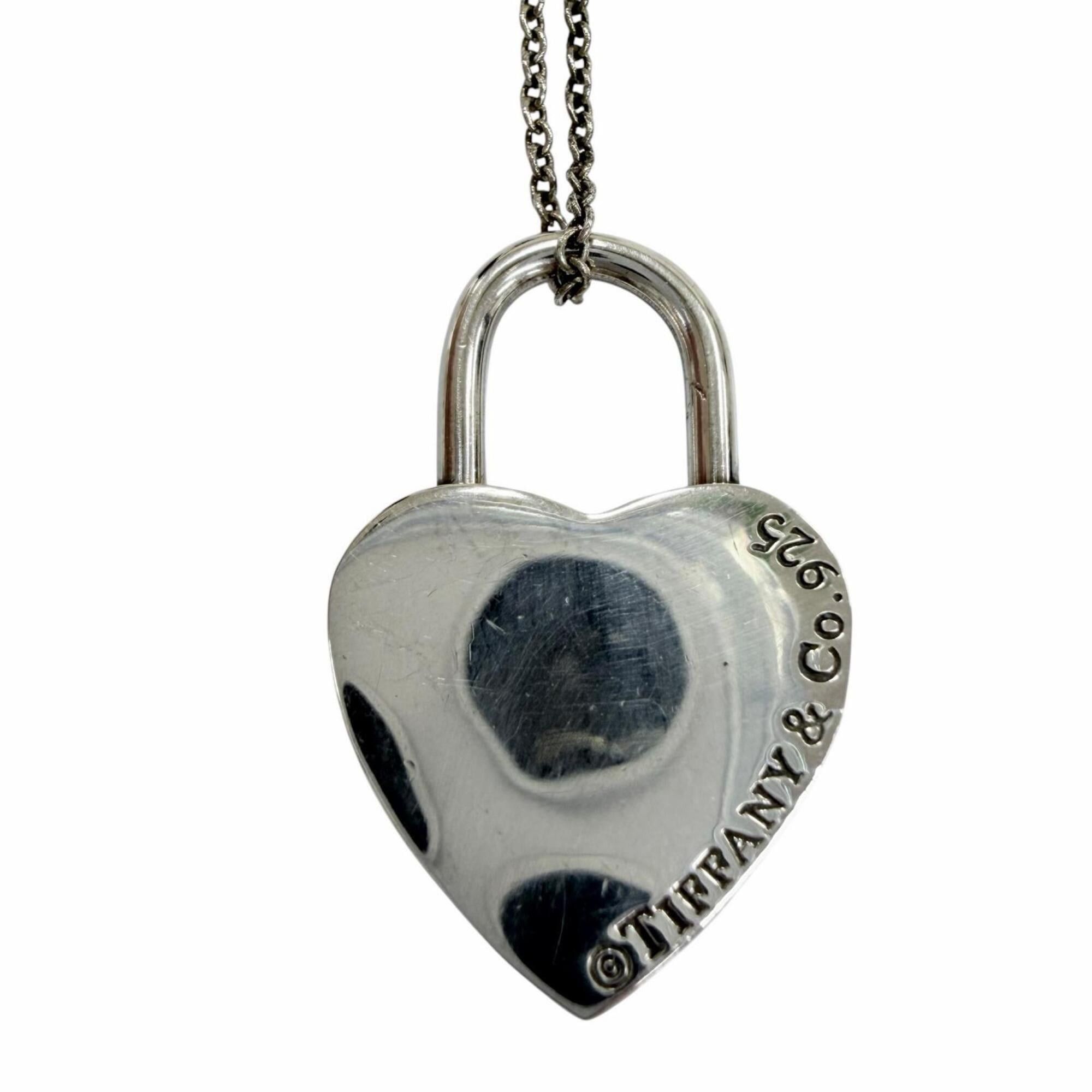 Tiffany & Co. TIFFANY&Co. Tiffany & Co. Return to Heart Lock Necklace, 925 Sterling Silver Pendant, Weight 13.0g, Women's. Size ONE SIZE - 5 Thumbnail