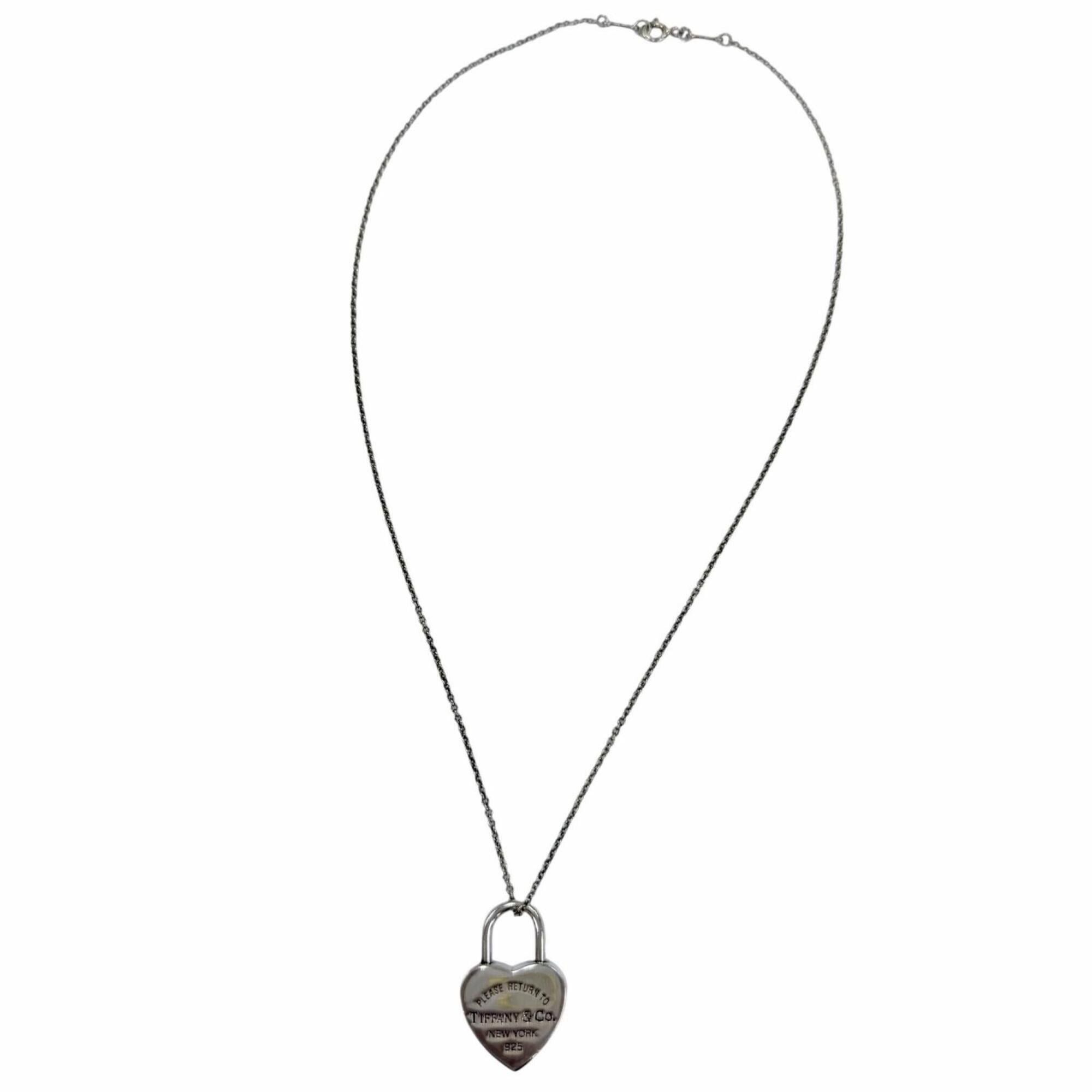 Tiffany & Co. TIFFANY&Co. Tiffany & Co. Return to Heart Lock Necklace, 925 Sterling Silver Pendant, Weight 13.0g, Women's. Size ONE SIZE - 2 Thumbnail