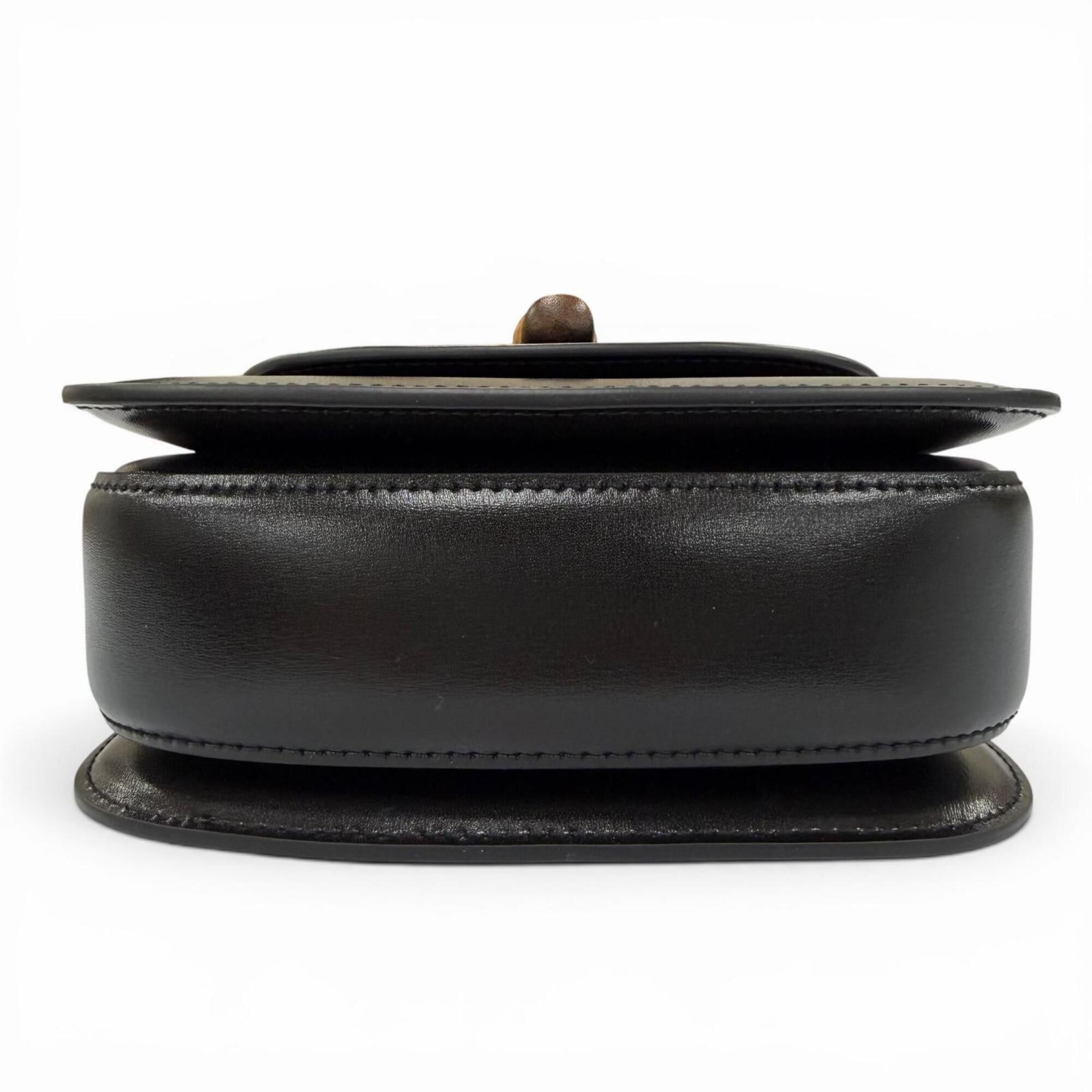 Gucci GUCCI 686864 Gucci Bamboo 1947 Mini Bag Leather 2-Way Handbag Shoulder Black Made in Italy Women's Size ONE SIZE - 3 Thumbnail