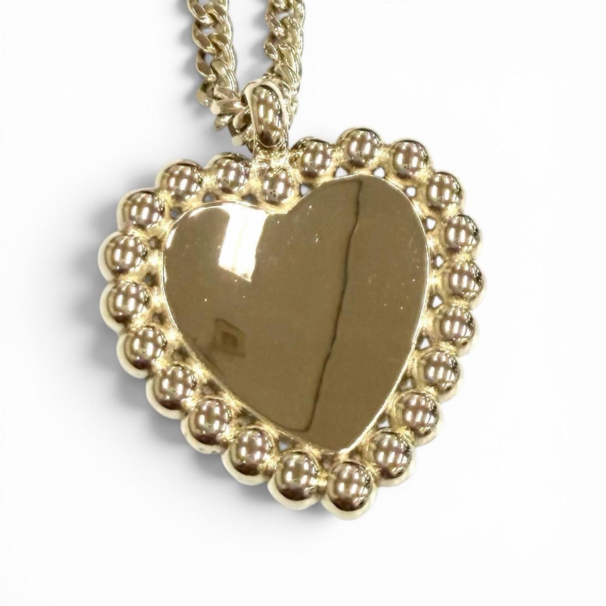 Chanel CHANEL B25 Coco Mark Pearl Heart Pendant Necklace, Black, White, Gold Hardware, Made in Italy, Women's, with Box and Dust Bag. Size ONE SIZE - 3 Thumbnail