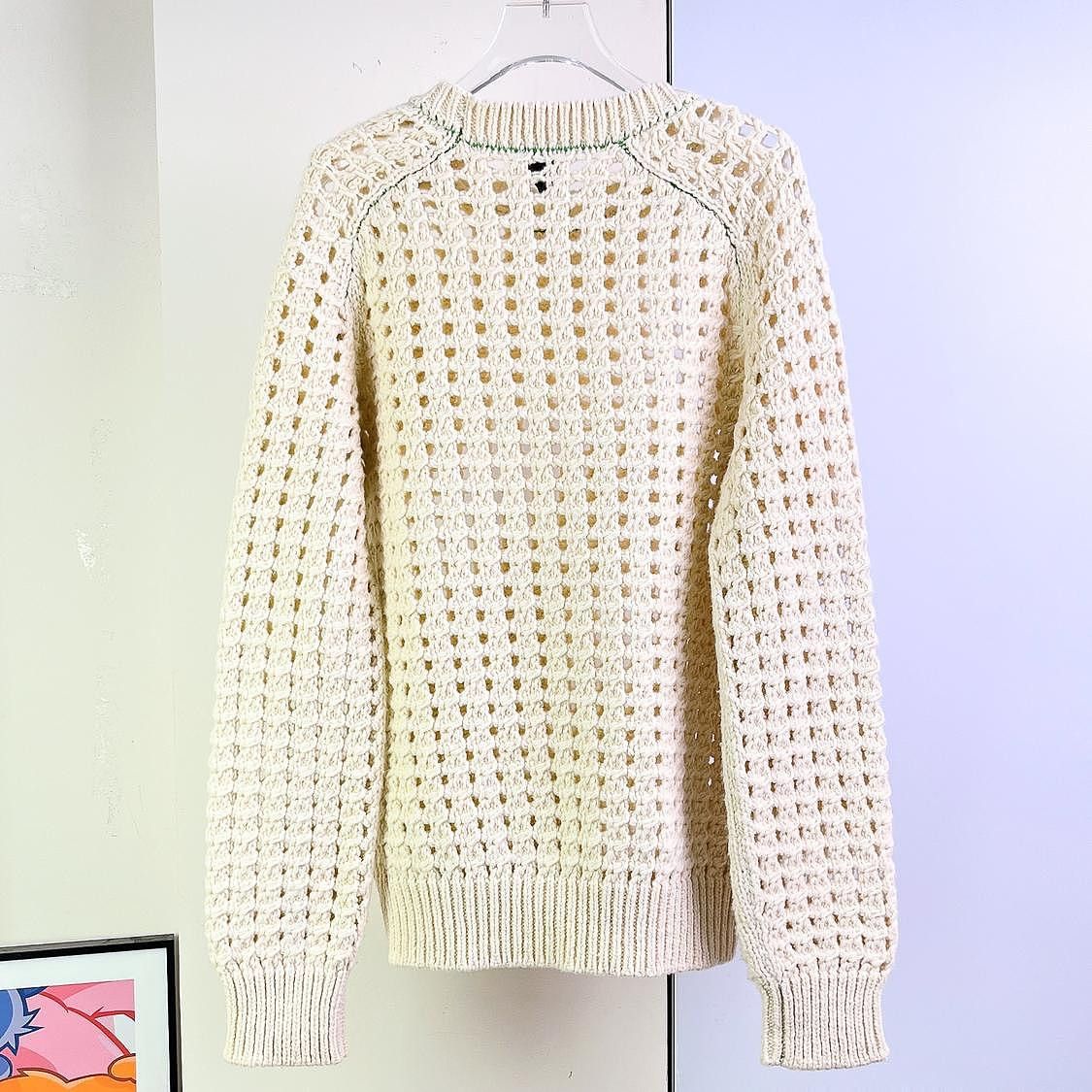 Bottega Veneta Bottega Veneta Open Knit Wool Sweater Size S Size S / US 4 / IT 40 - 2 Thumbnail