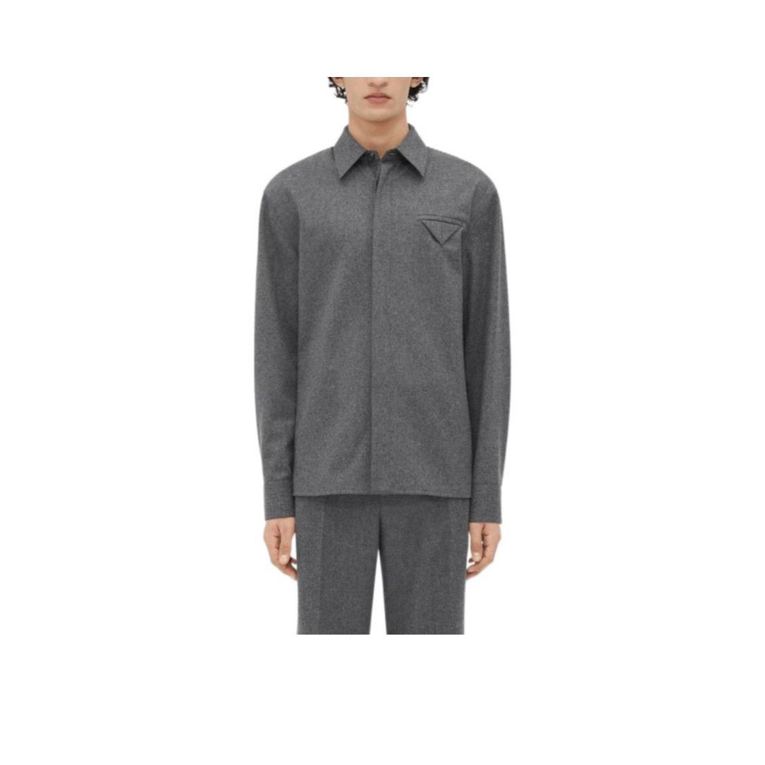 Bottega Veneta Bottega Veneta Triangle Patch Wool Shirt Size M Size US M / EU 48-50 / 2 - 9 Thumbnail