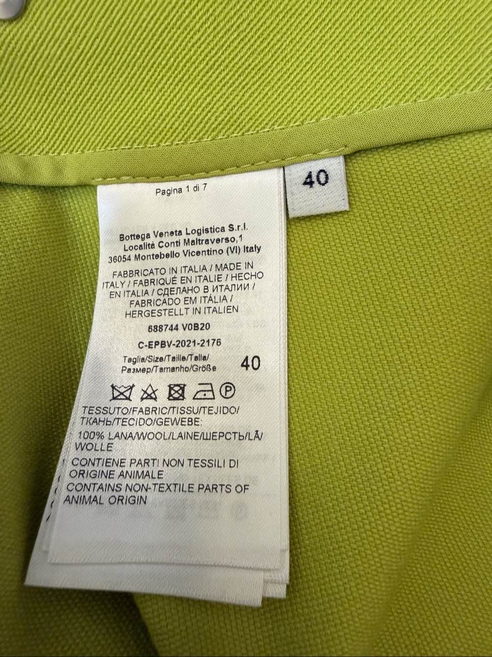 Bottega Veneta Bottega Veneta Green Wool Pleated Mini Skirt Size 40 Size 27" / US 4 / IT 40 - 4 Thumbnail