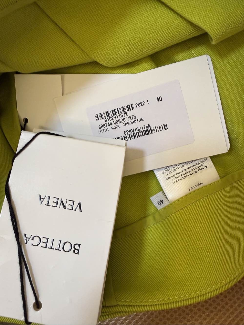 Bottega Veneta Bottega Veneta Green Wool Pleated Mini Skirt Size 40 Size 27" / US 4 / IT 40 - 5 Thumbnail