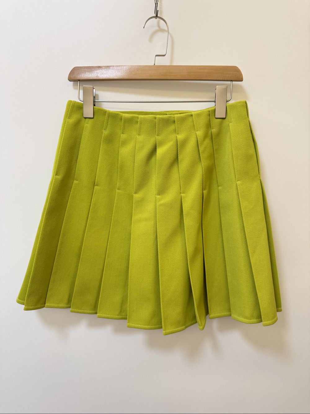 Bottega Veneta Bottega Veneta Green Wool Pleated Mini Skirt Size 40 Size 27" / US 4 / IT 40 - 2 Thumbnail