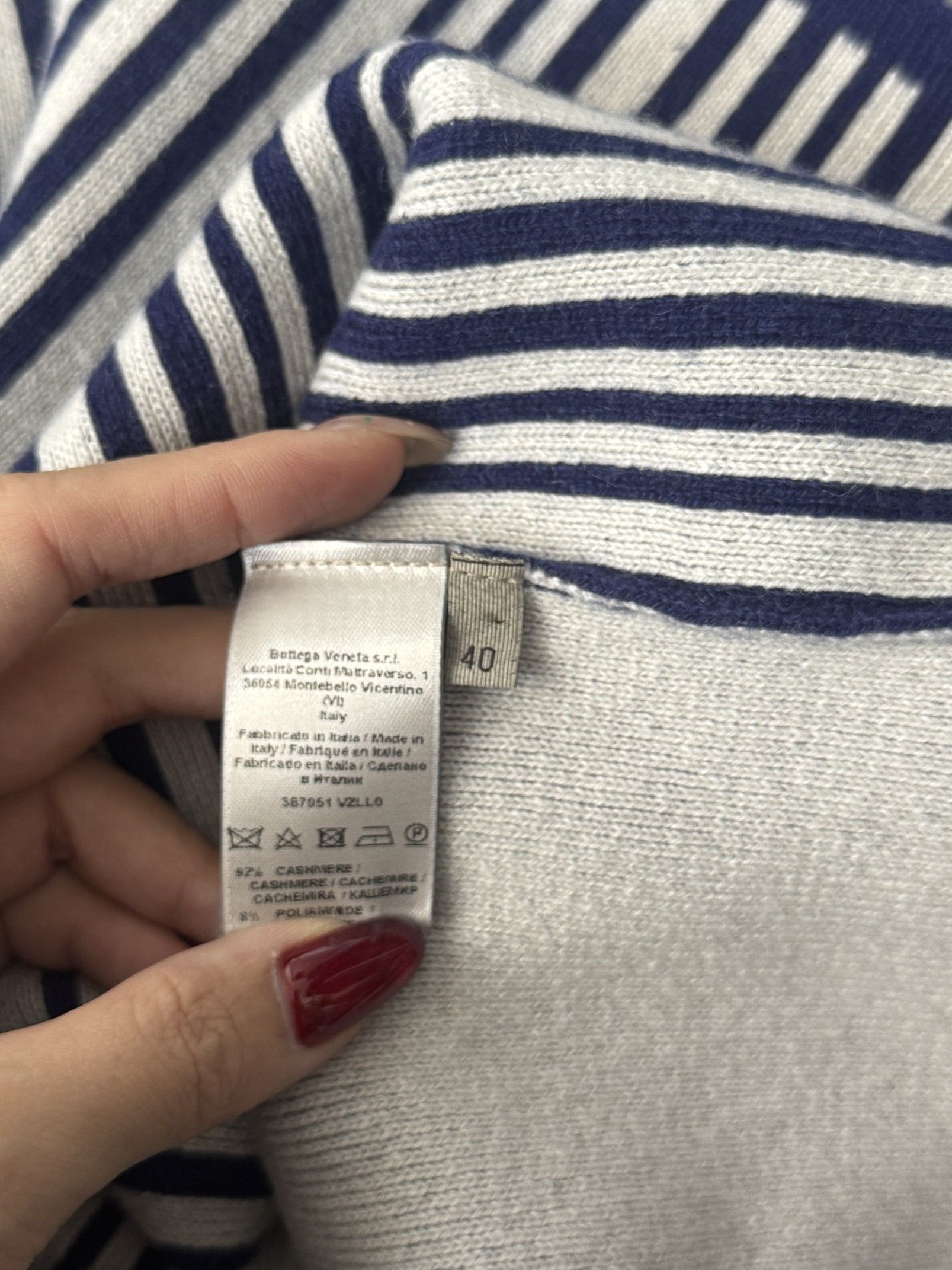 Bottega Veneta Bottega Veneta Check Striped Sweater Size 40 Size S / US 4 / IT 40 - 6 Thumbnail