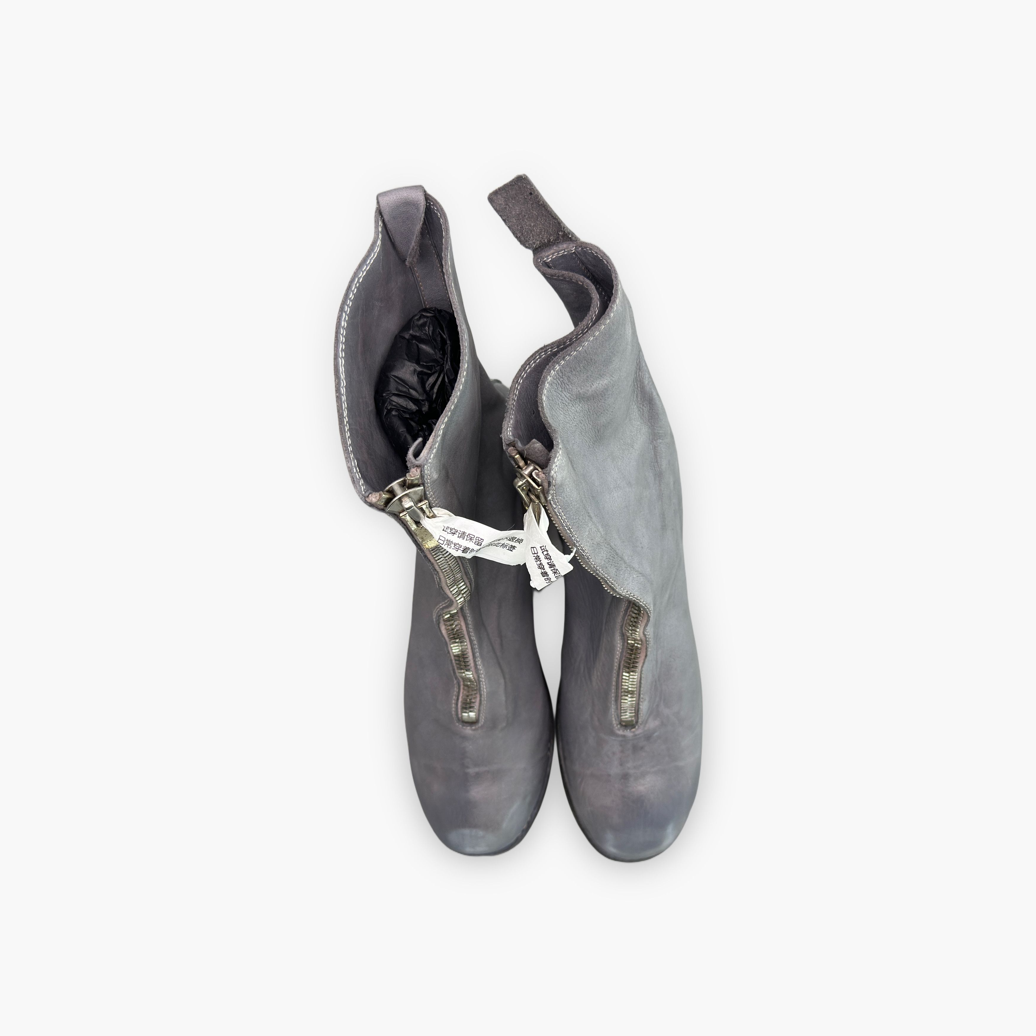 Guidi Guidi Gray Leather PL2 Front Zip Boots Size 37.5 Size US 7.5 / IT 37.5 - 9 Thumbnail