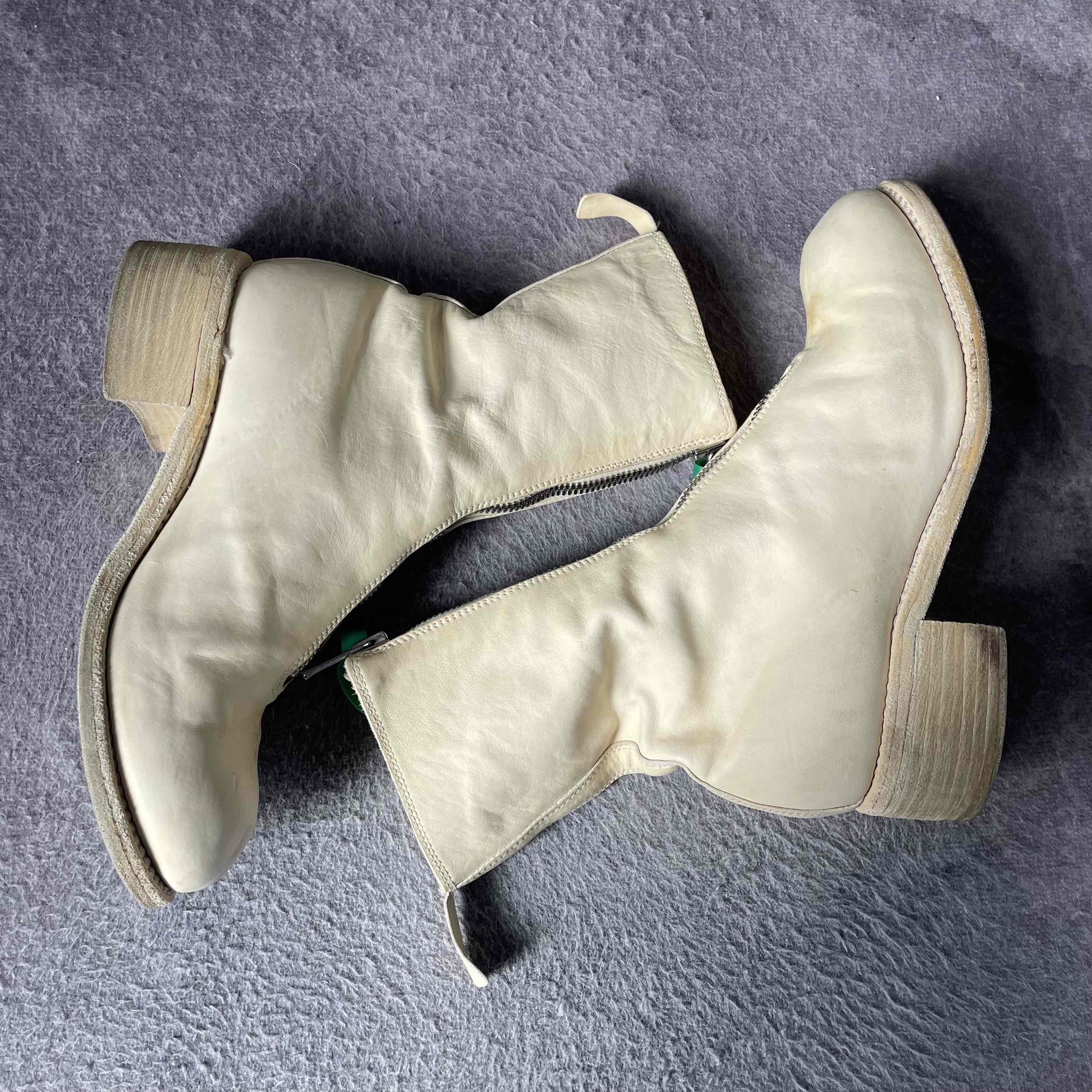 Guidi Guidi White Horse Leather Front Zip Boots Size 37 Size US 7 / IT 37 - 7 Thumbnail