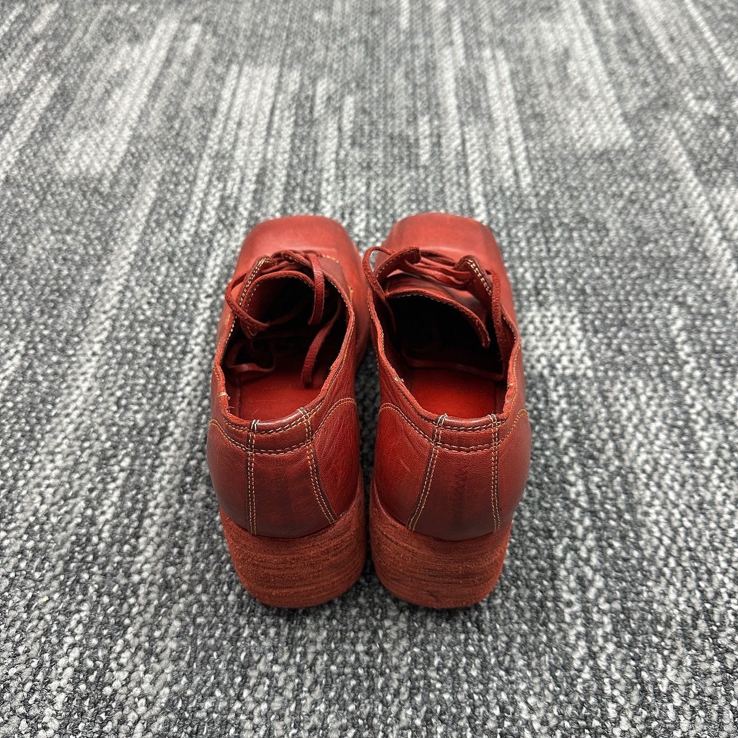 Guidi Guidi Red Leather Derby Heels Size 36 Size US 6 / IT 36 - 3 Thumbnail