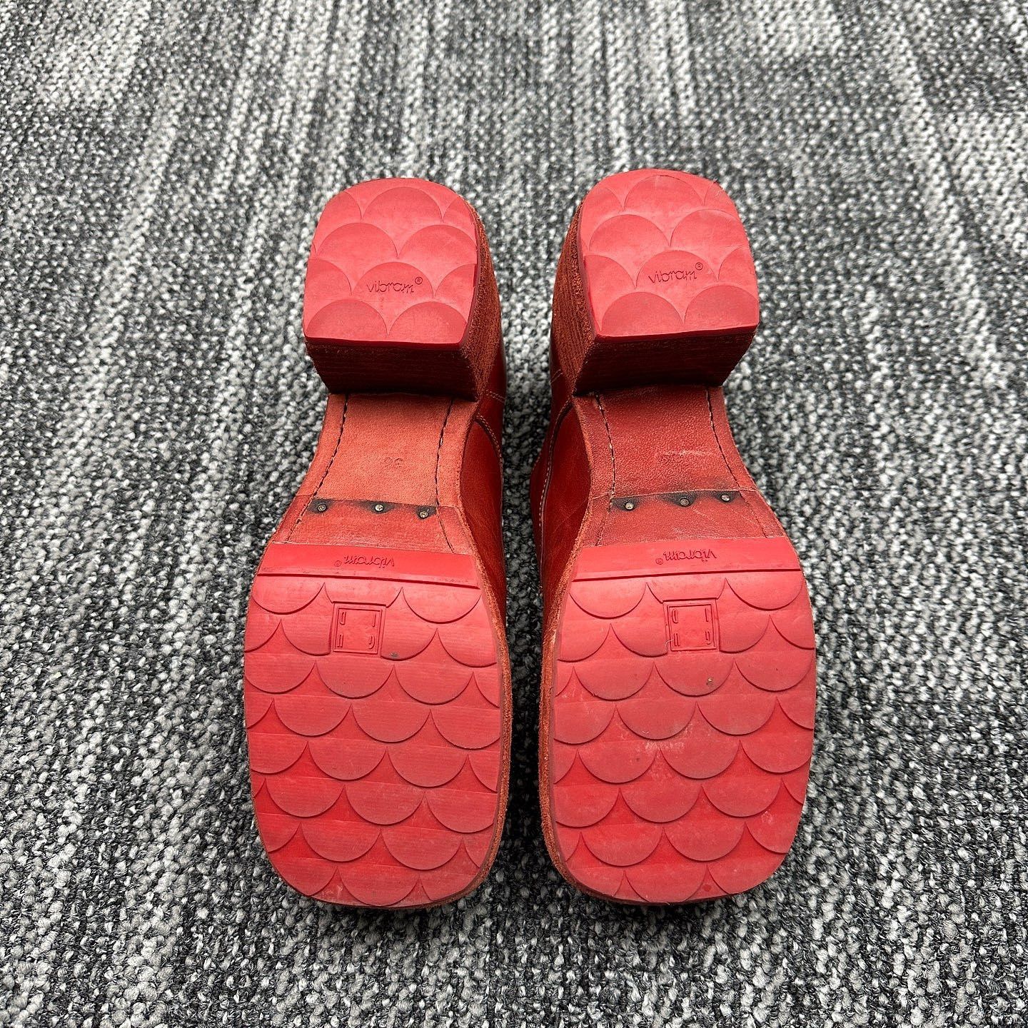 Guidi Guidi Red Leather Derby Heels Size 36 Size US 6 / IT 36 - 4 Thumbnail