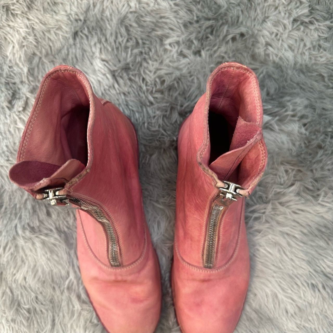 Guidi Guidi Pink Leather Front Zip Boots Size 37 Size US 7 / IT 37 - 8 Thumbnail