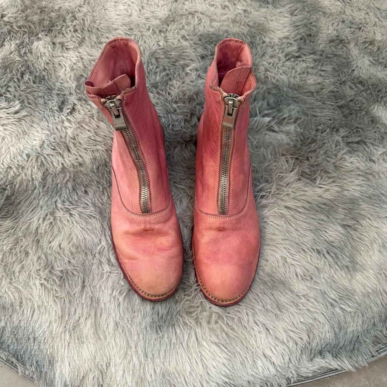 Guidi Guidi Pink Leather Front Zip Boots Size 37 Size US 7 / IT 37 - 2 Thumbnail