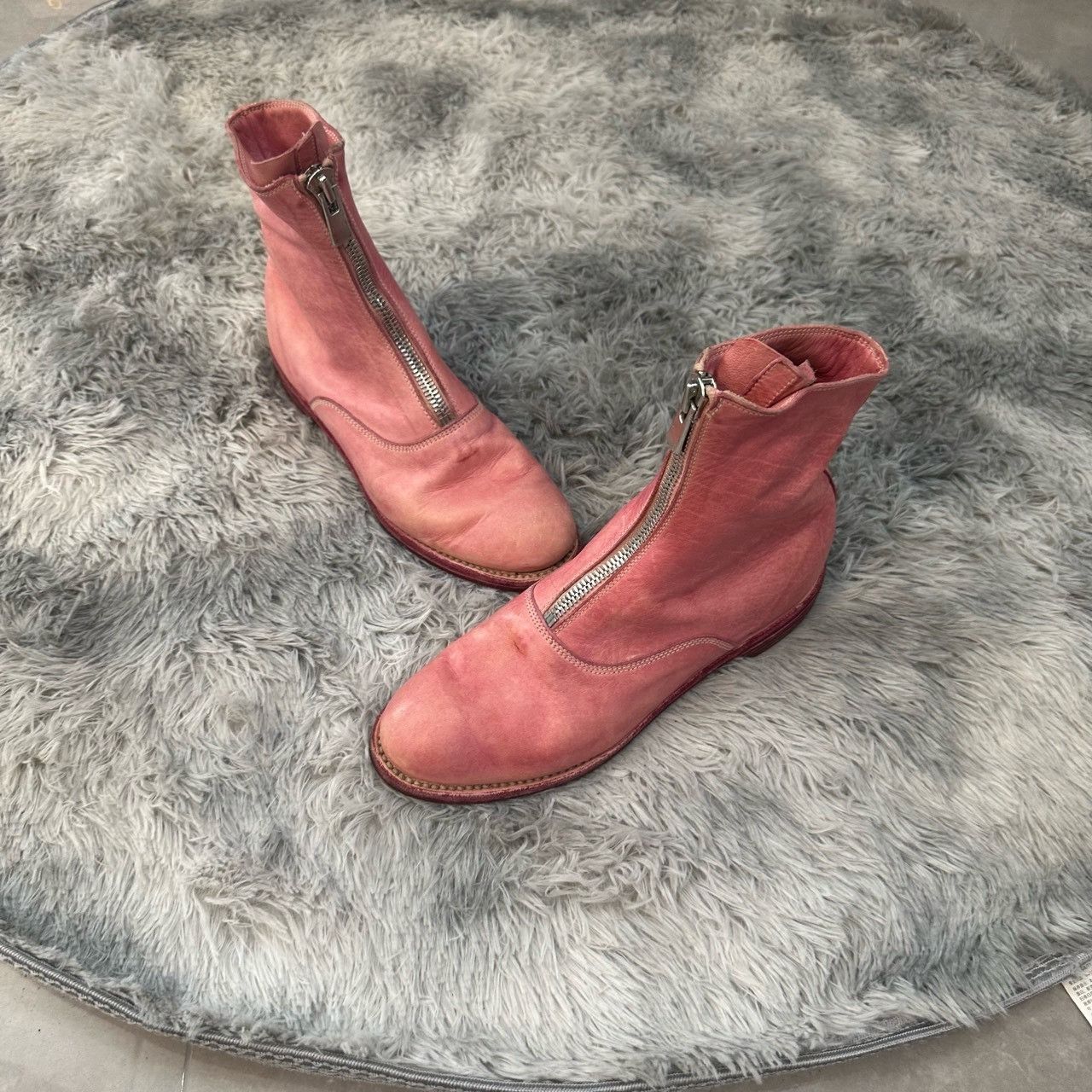 Guidi Guidi Pink Leather Front Zip Boots Size 37 Size US 7 / IT 37 - 6 Thumbnail