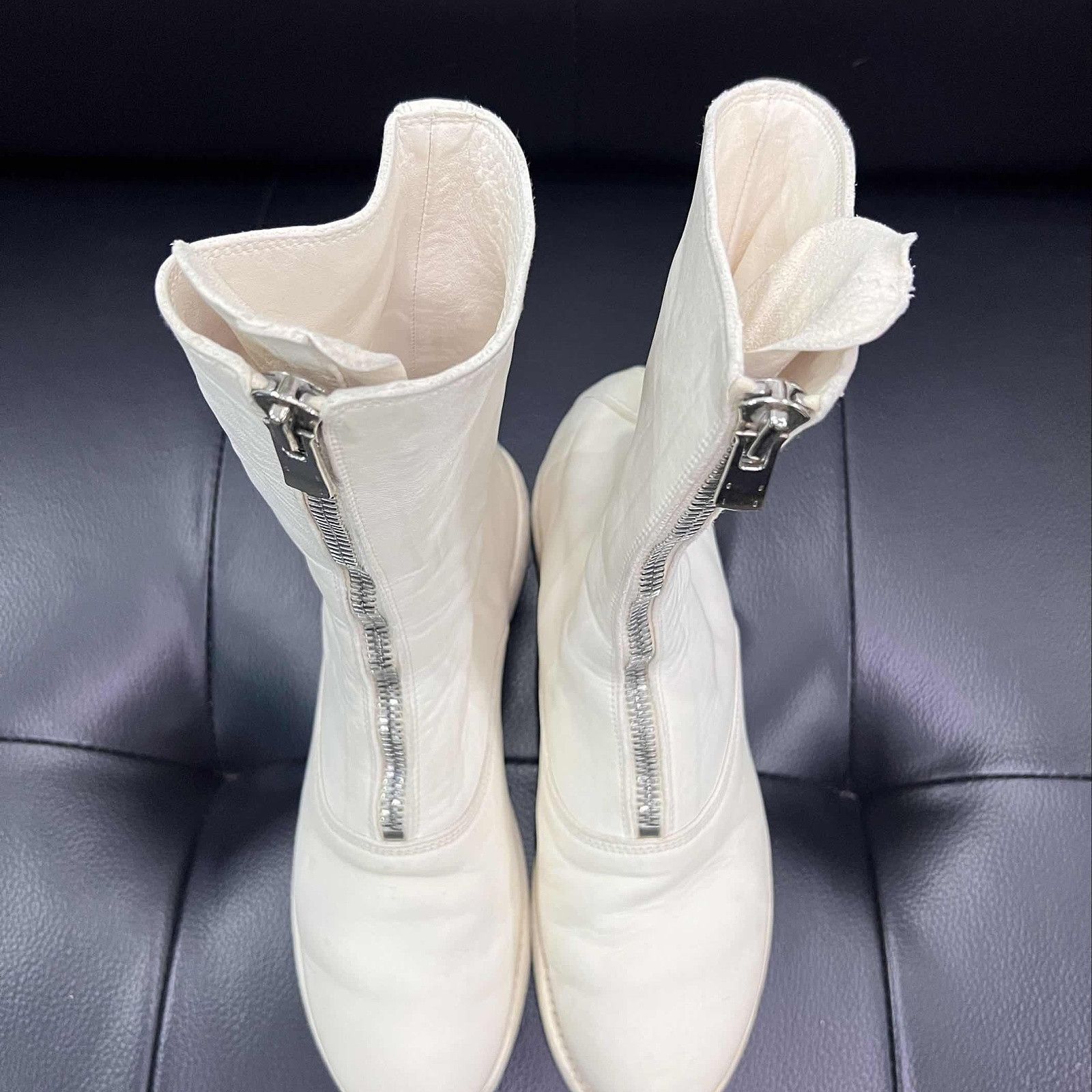 Guidi GUIDI White Front Zip Boots Size 38 Size US 8 / IT 38 - 9 Thumbnail
